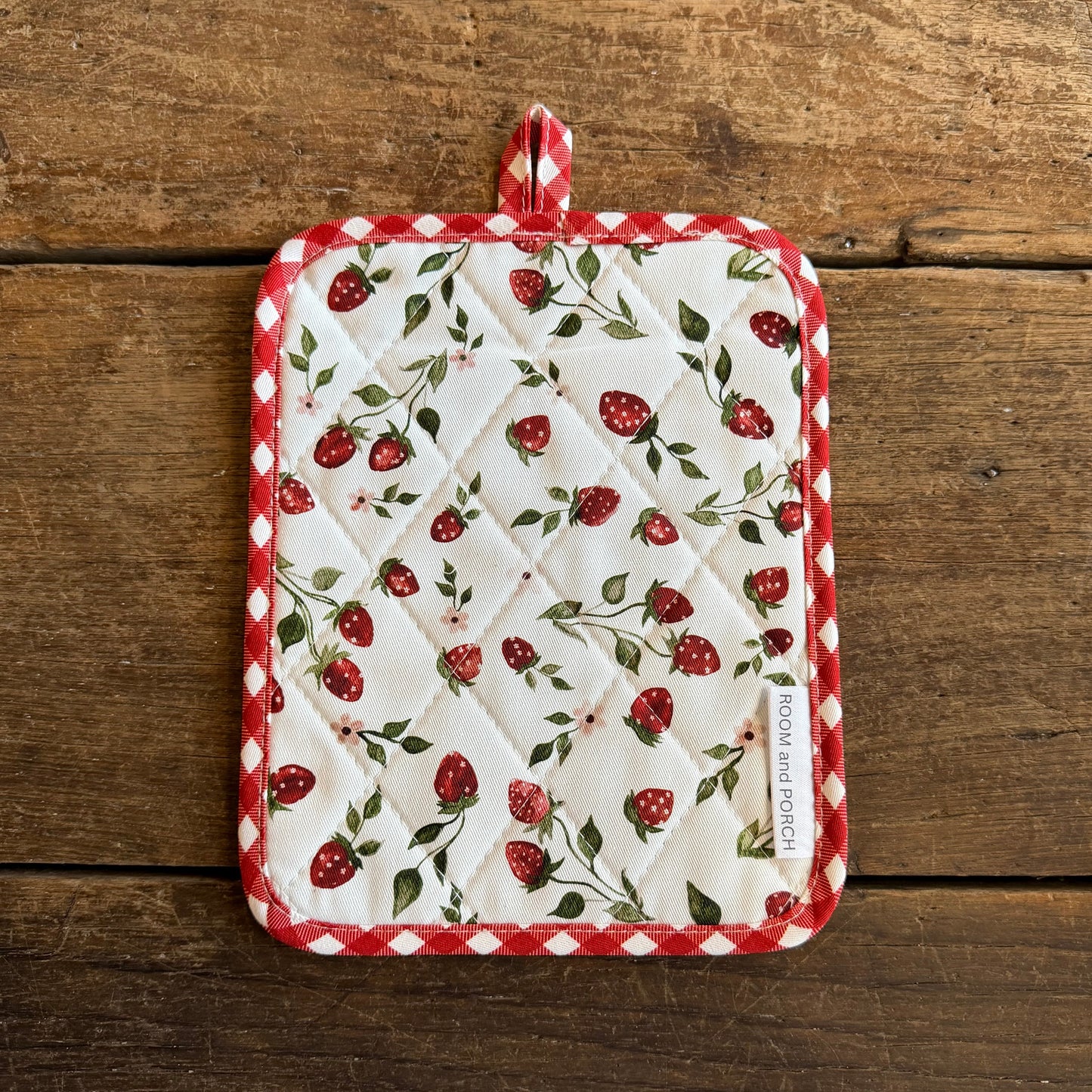 Strawberry Vines Pocket Oven Mitt
