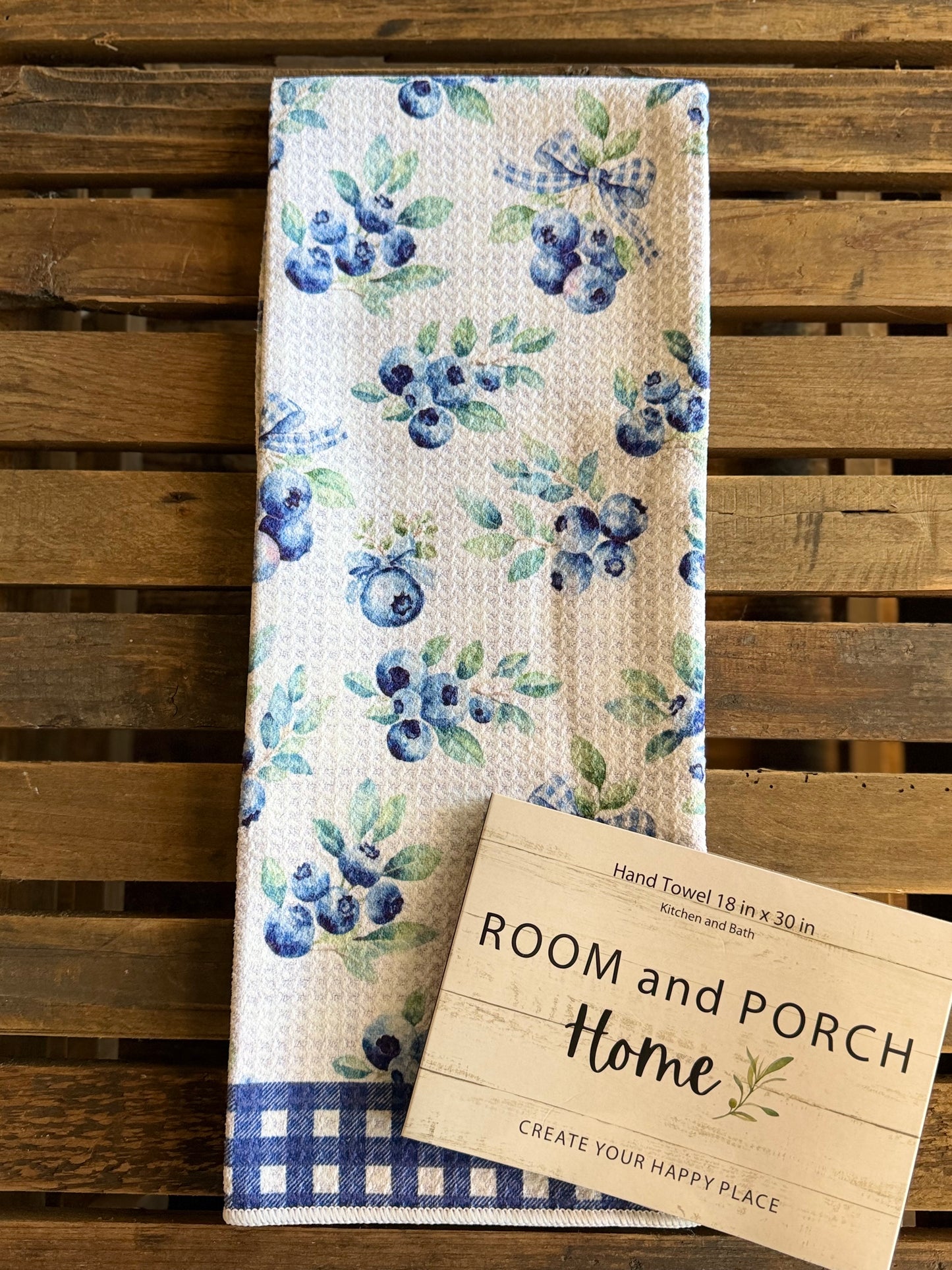 Blueberries - Double Sided - Hand Towel