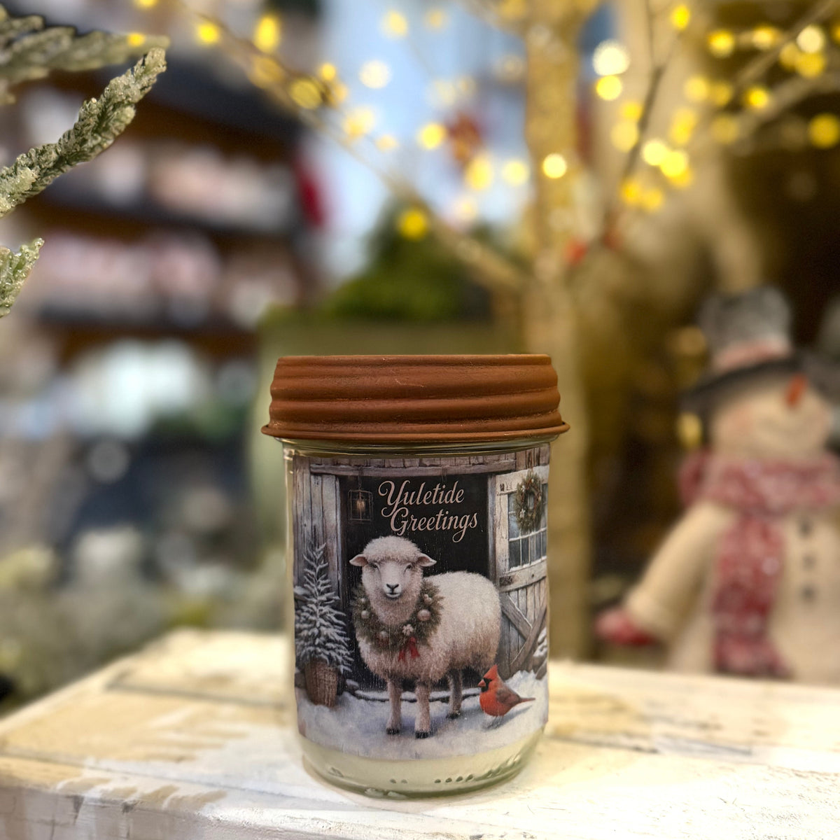 Yuletide Greetings Candle