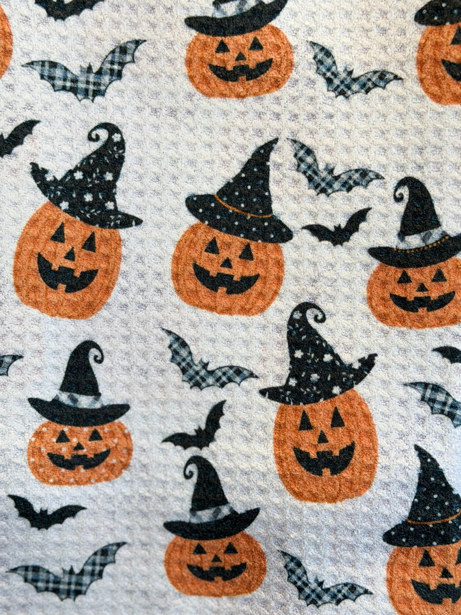 Witchy Pumpkins - 2 sided - Set of 3 Dishcloths - Room and Porch 
