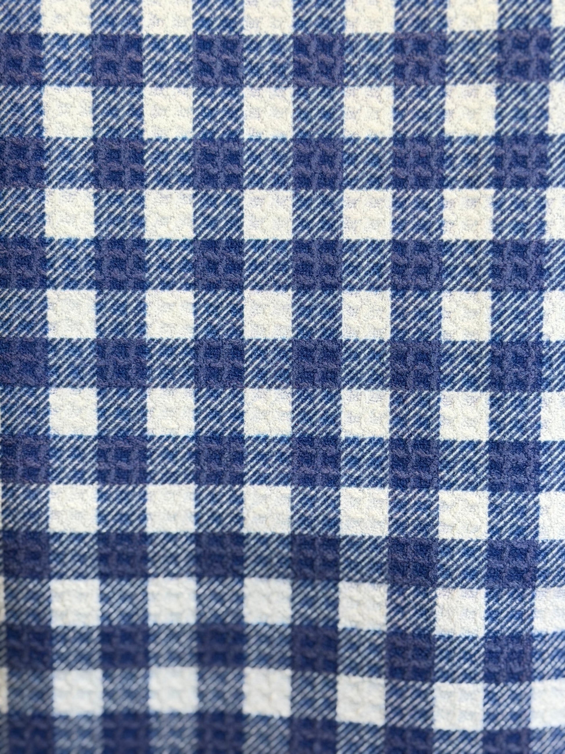 Blueberry Gingham - Double Sided - Hand Towel - Room and Porch 