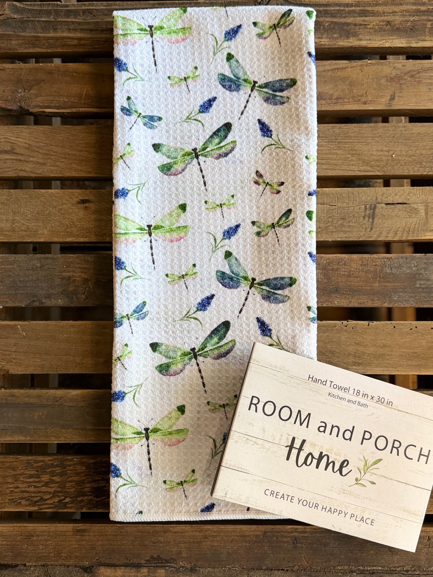 Dragonfly Garden - Double Sided - Hand Towel