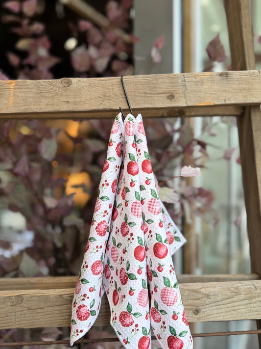 Apple Orchard - 2 Sided - Set of 3 Dishcloths