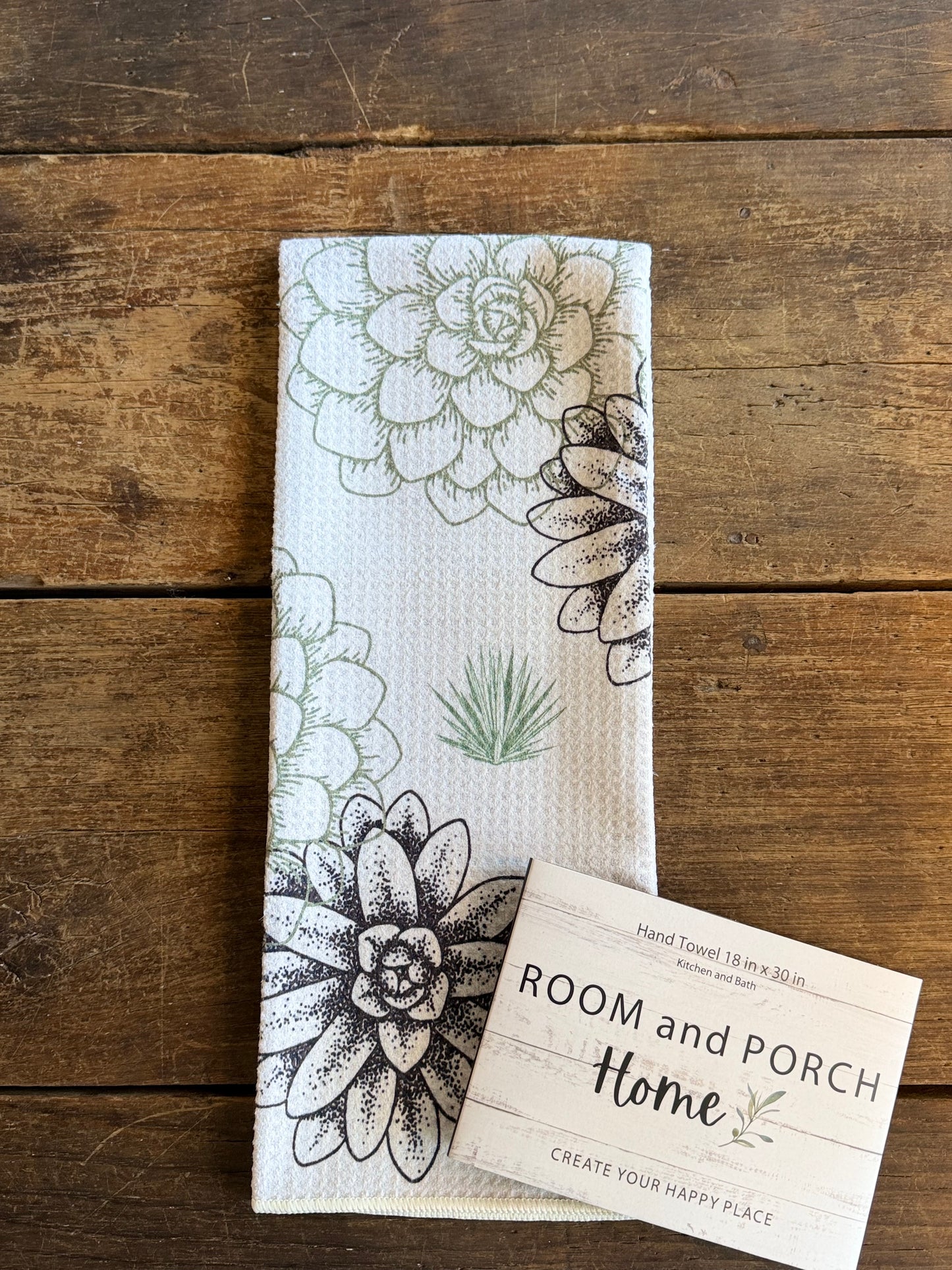 Sedona Succulent - Double Sided- Hand Towel