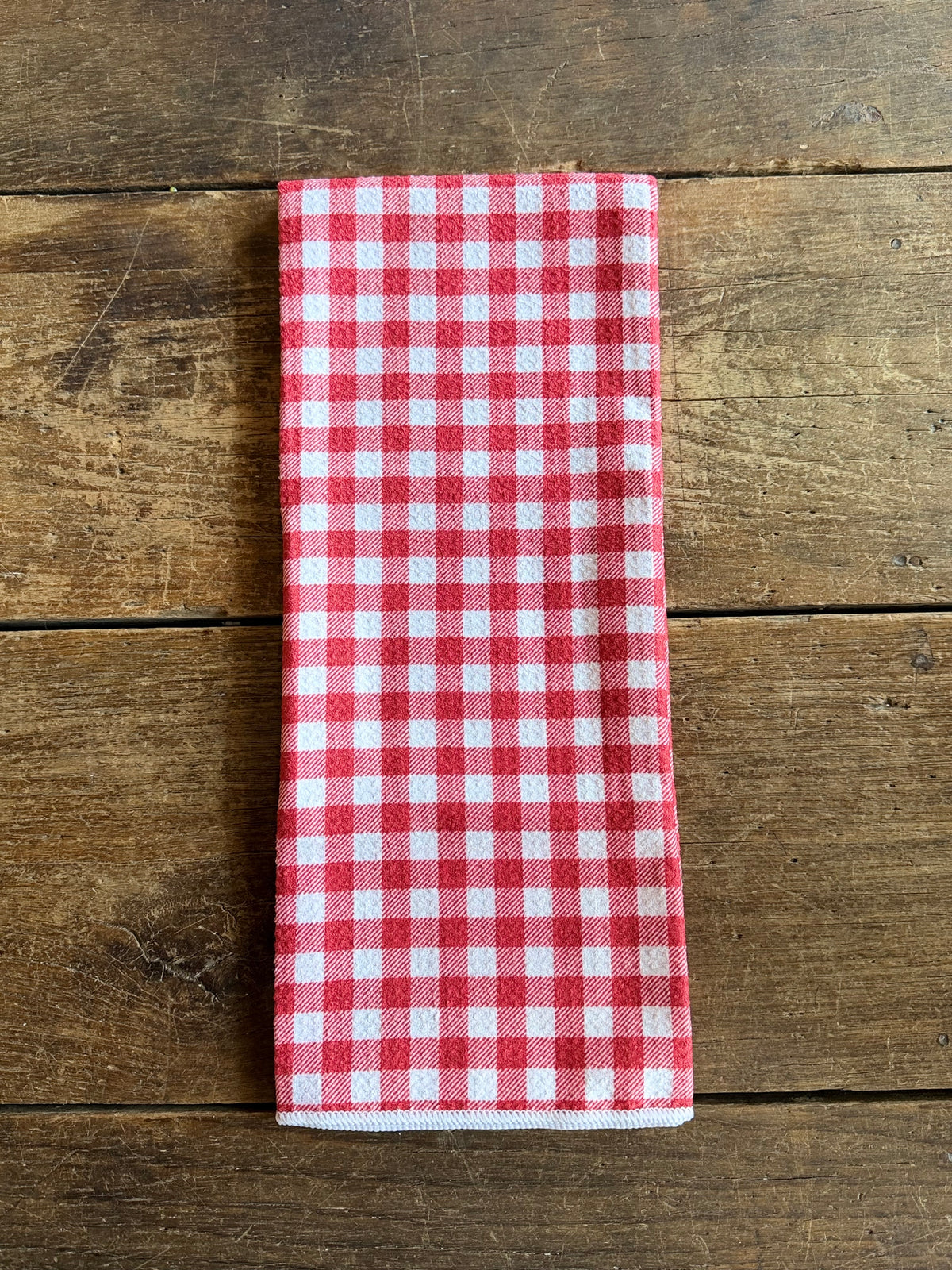 Christmas Red Gingham - Double Sided - Hand Towel - Room and Porch 