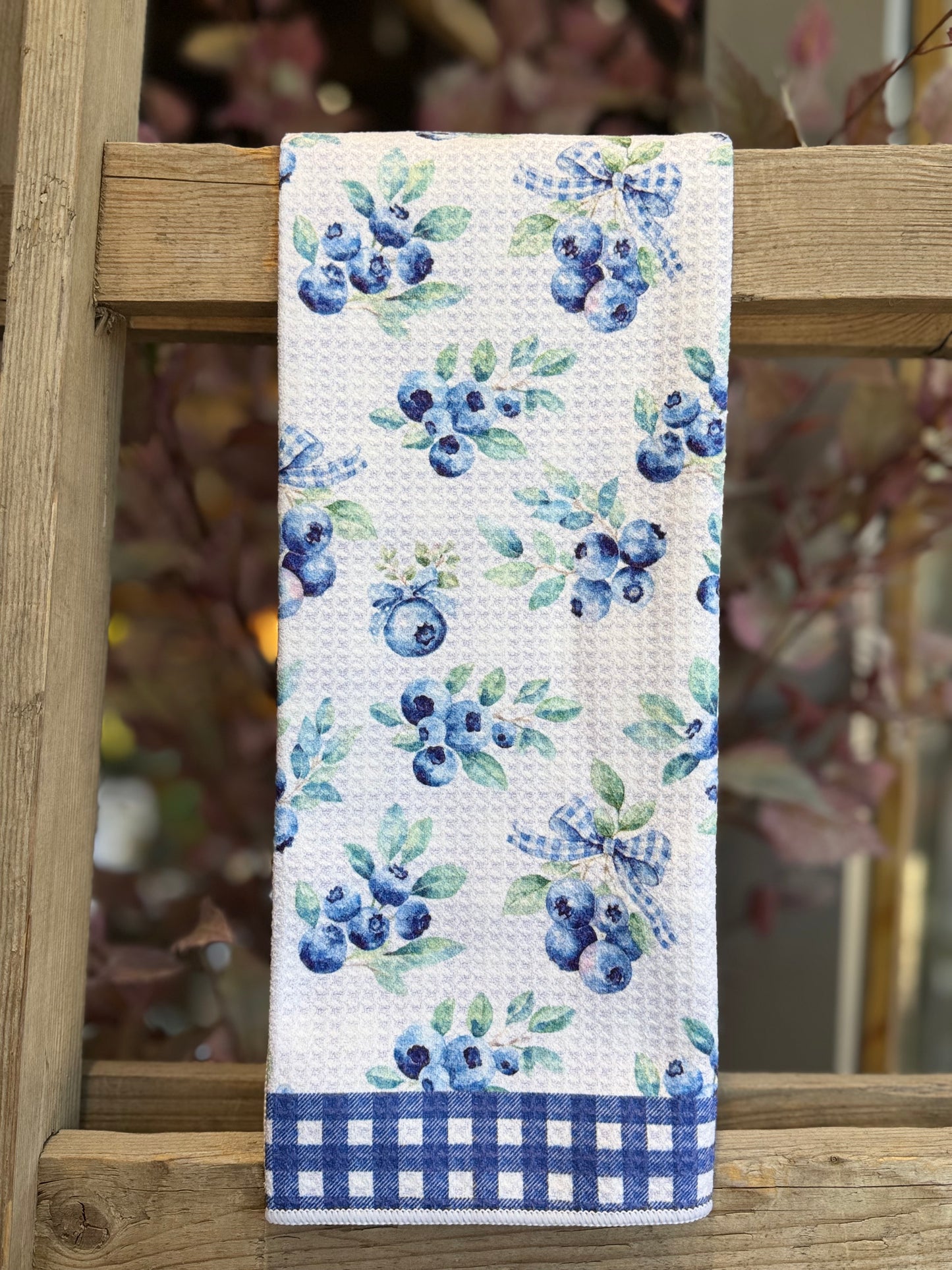 Blueberries - Double Sided - Hand Towel