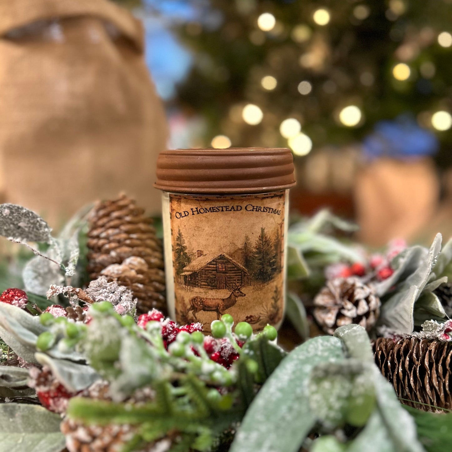 Old Homestead Christmas Candle