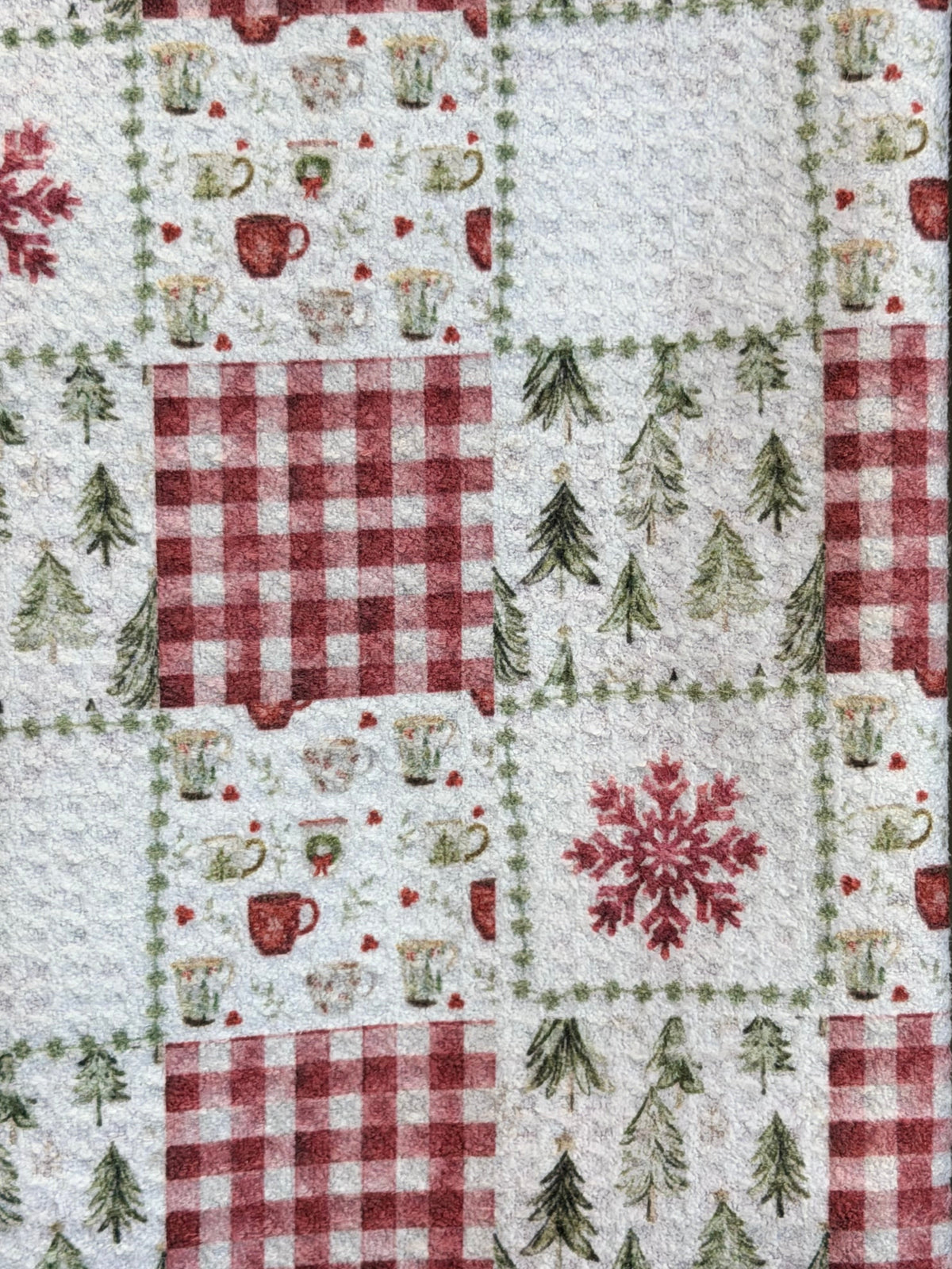 Holiday Patchwork - 2 Sided - Set of 3 Dishcloths