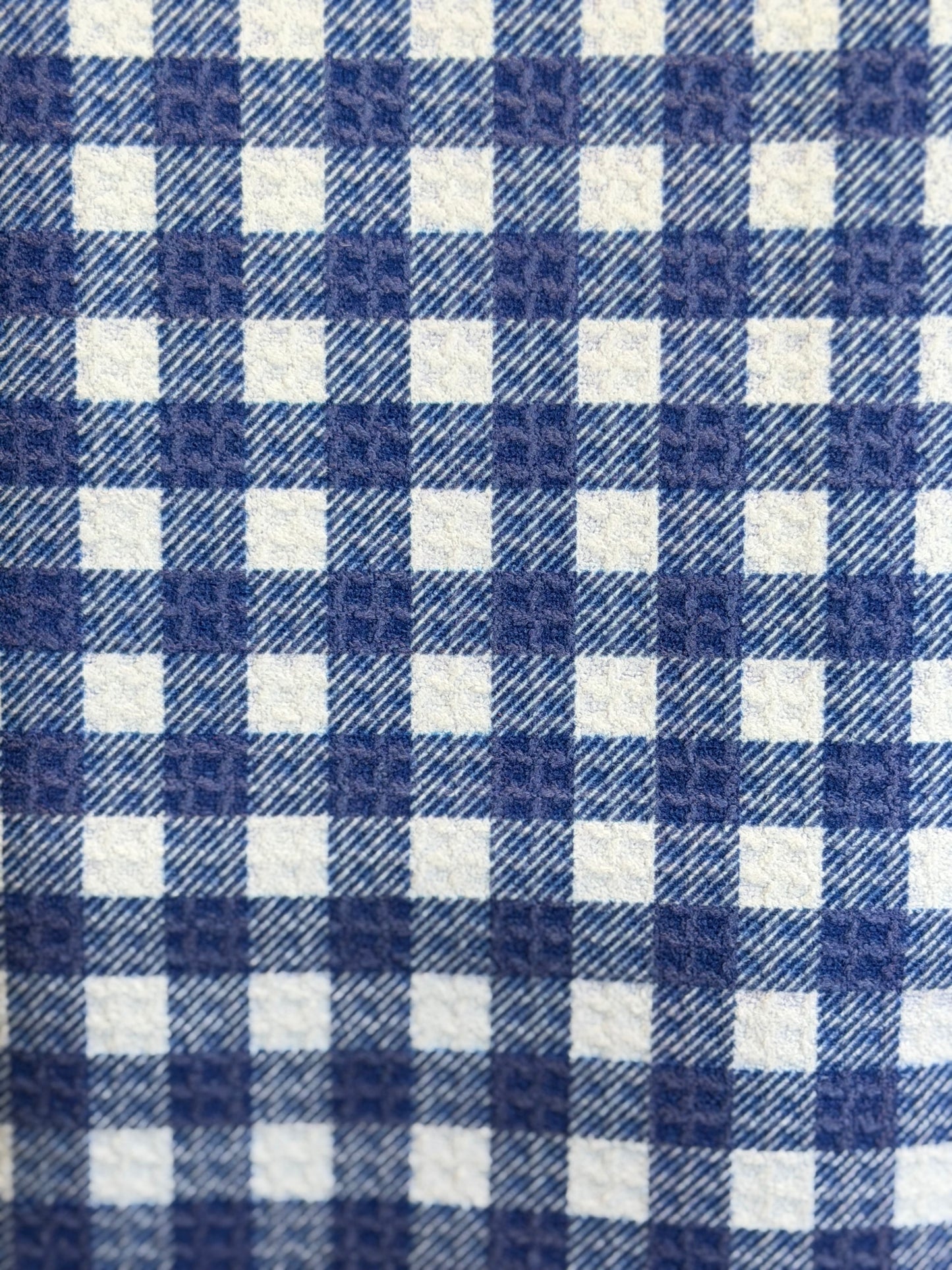 Blueberry Gingham - 2 sided - Set of 3 Dishcloths