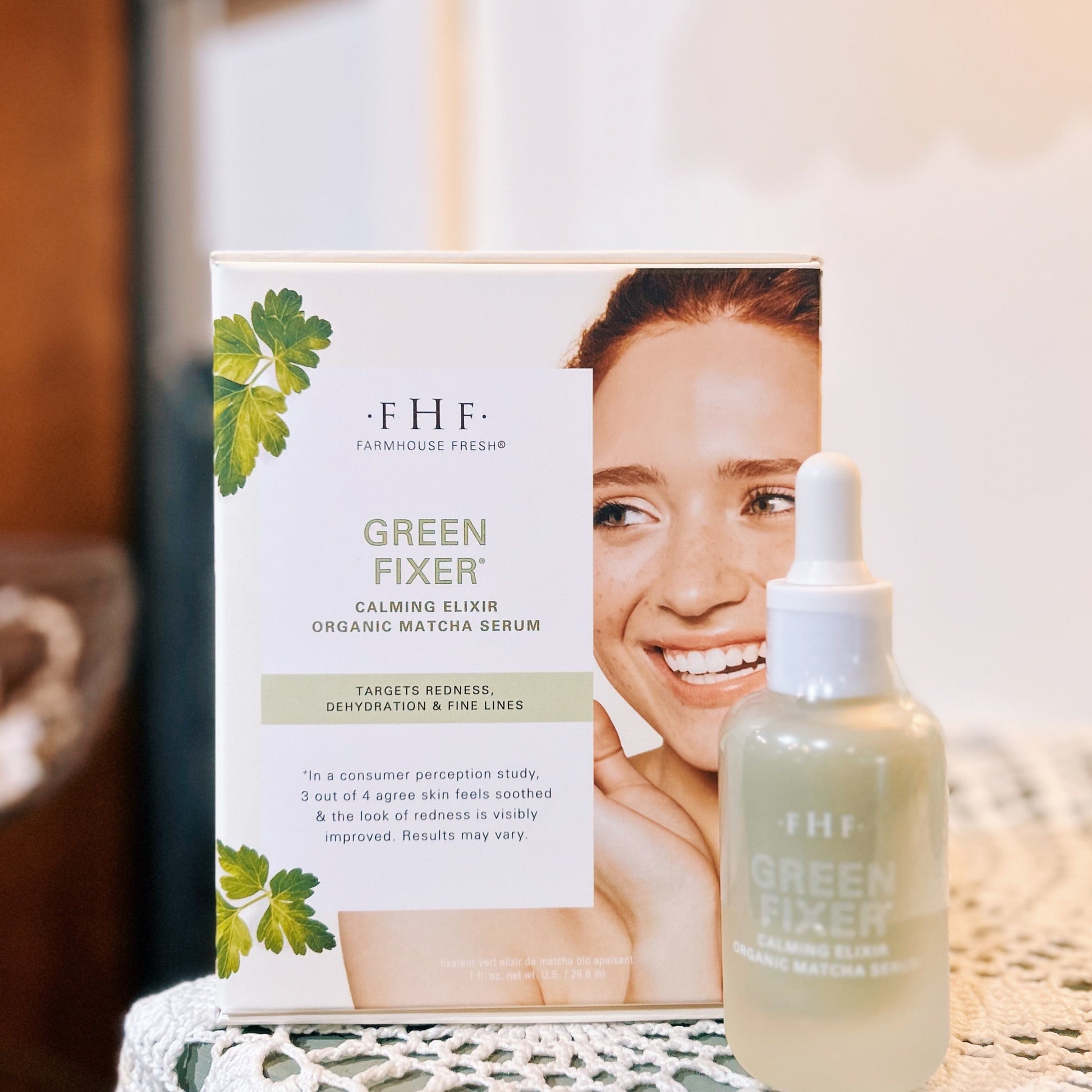 Green Fixer Calming Elixir Organic Matcha Serum - Room and Porch 
