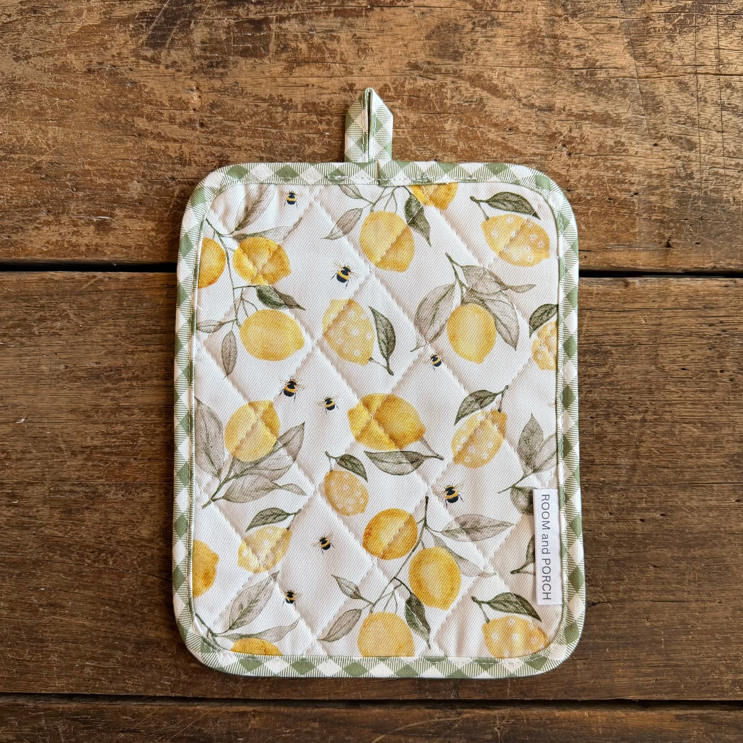 Lemons & Bees Pocket Oven Mitt