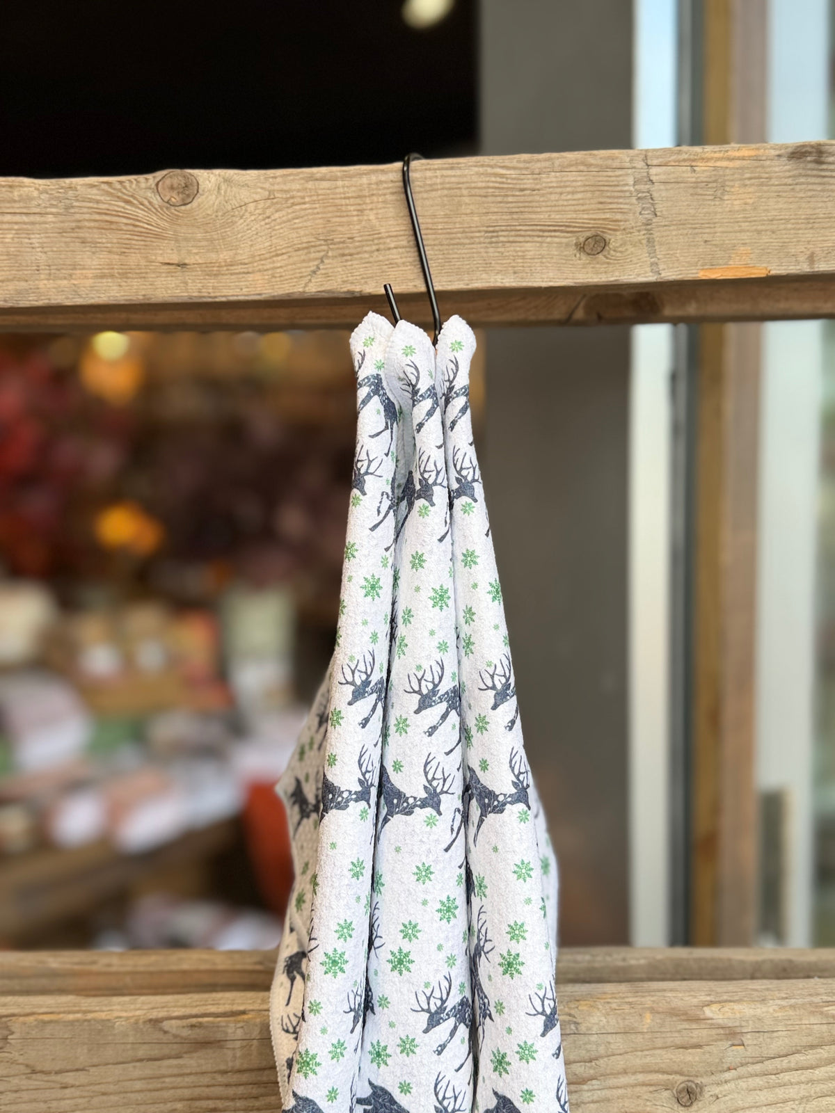 Winter Deer - 2 sided - Set of 3 Dishcloths