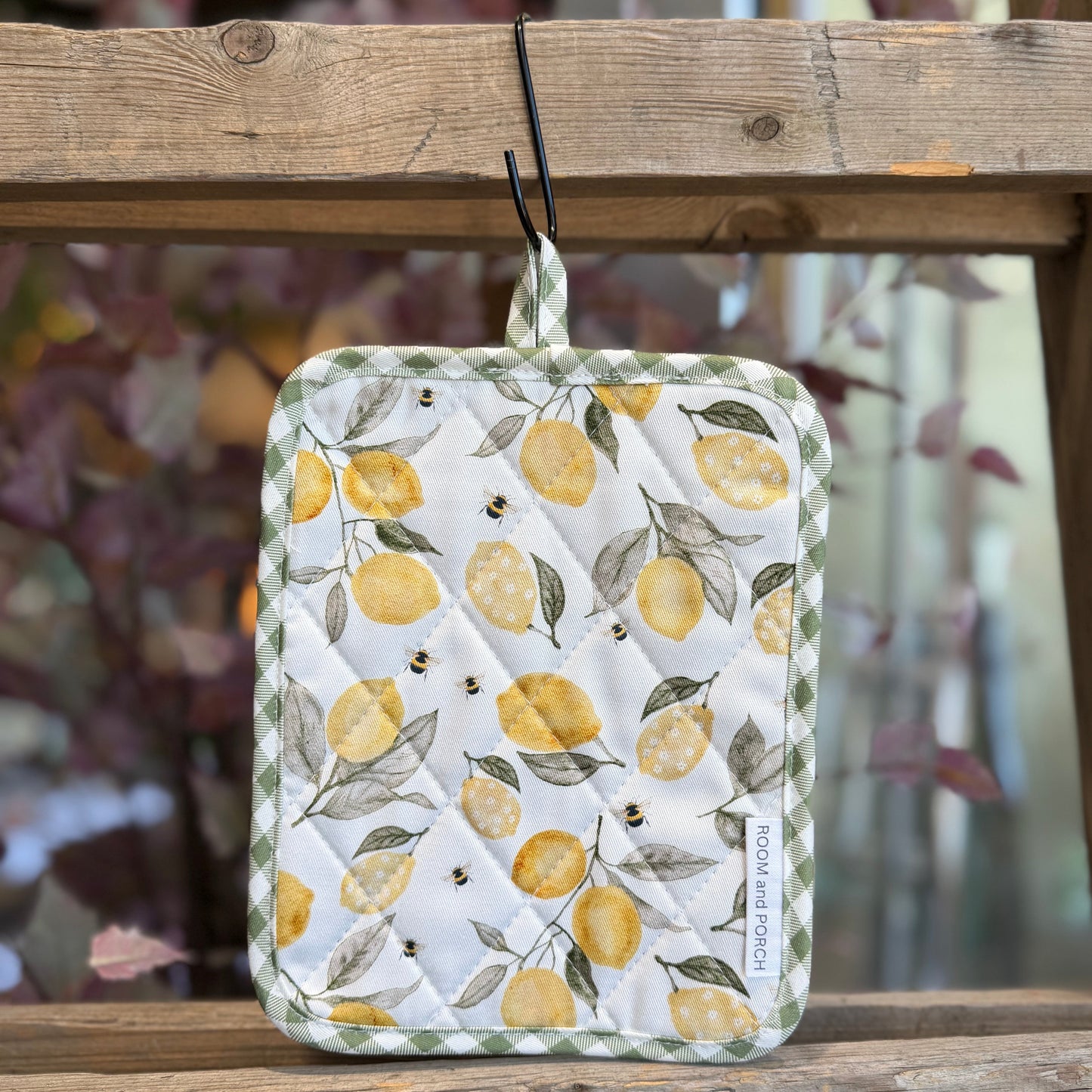 Lemons & Bees Pocket Oven Mitt