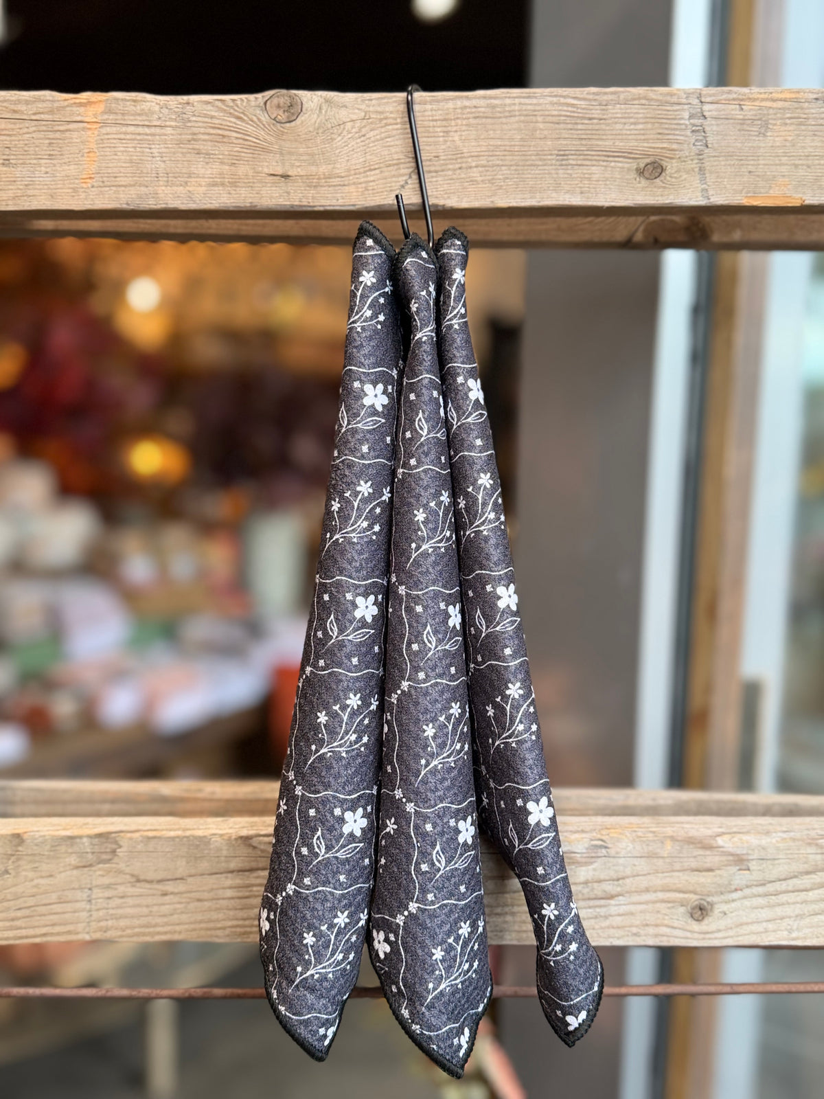 Midnight Bloom - 2 Sided - Set of 3 Dishcloths