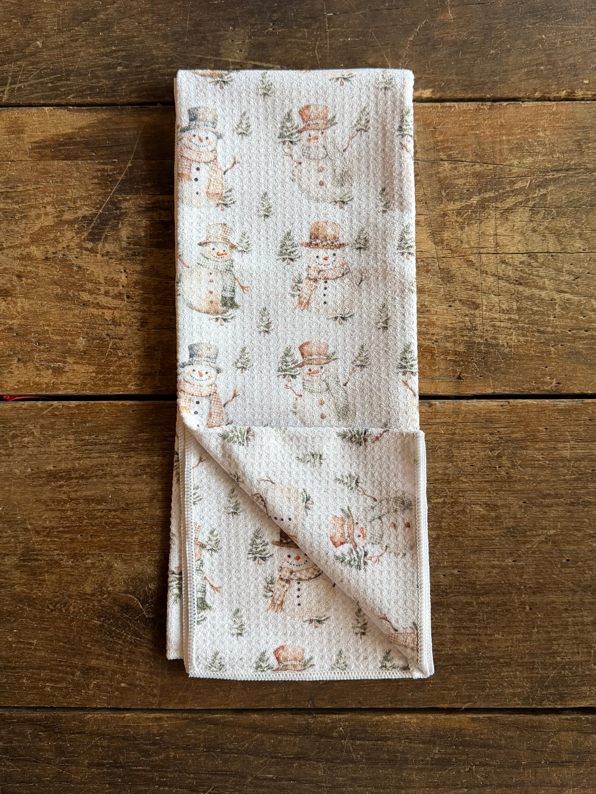Woodland Snowmen - Double Sided - Hand Towel
