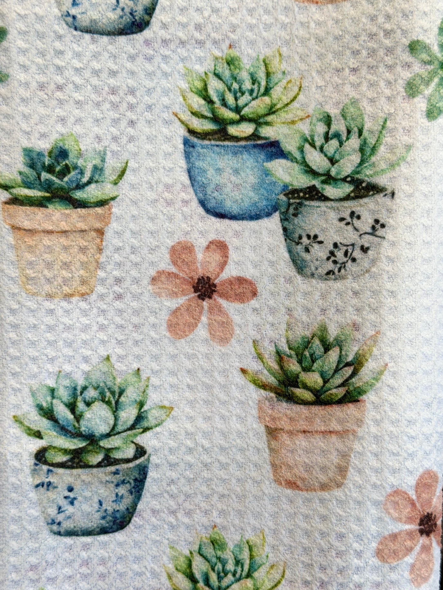 Succulent Garden - Double Sided - Hand Towel