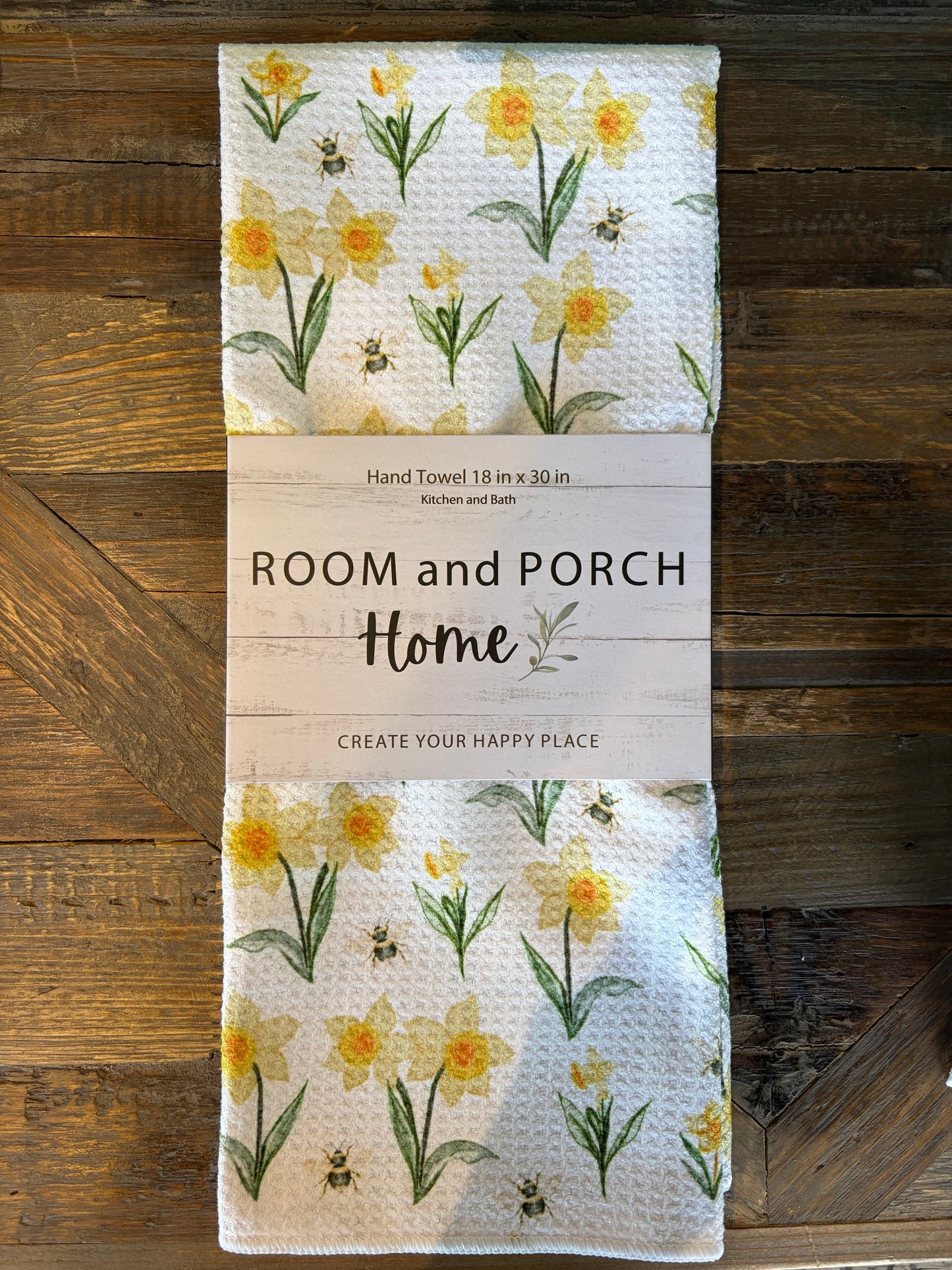 Blooming Daffodils - Double Sided - Hand Towel - Room and Porch 