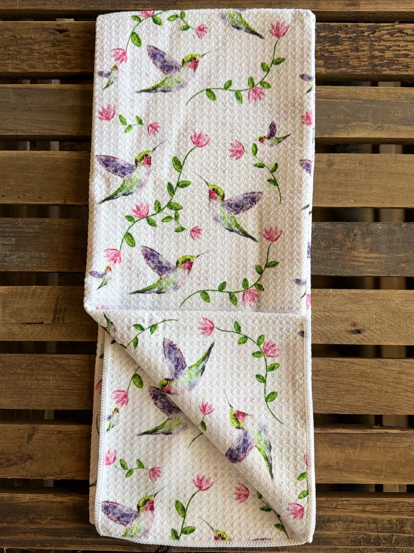 Hummingbird Paradise - Double Sided - Hand Towel
