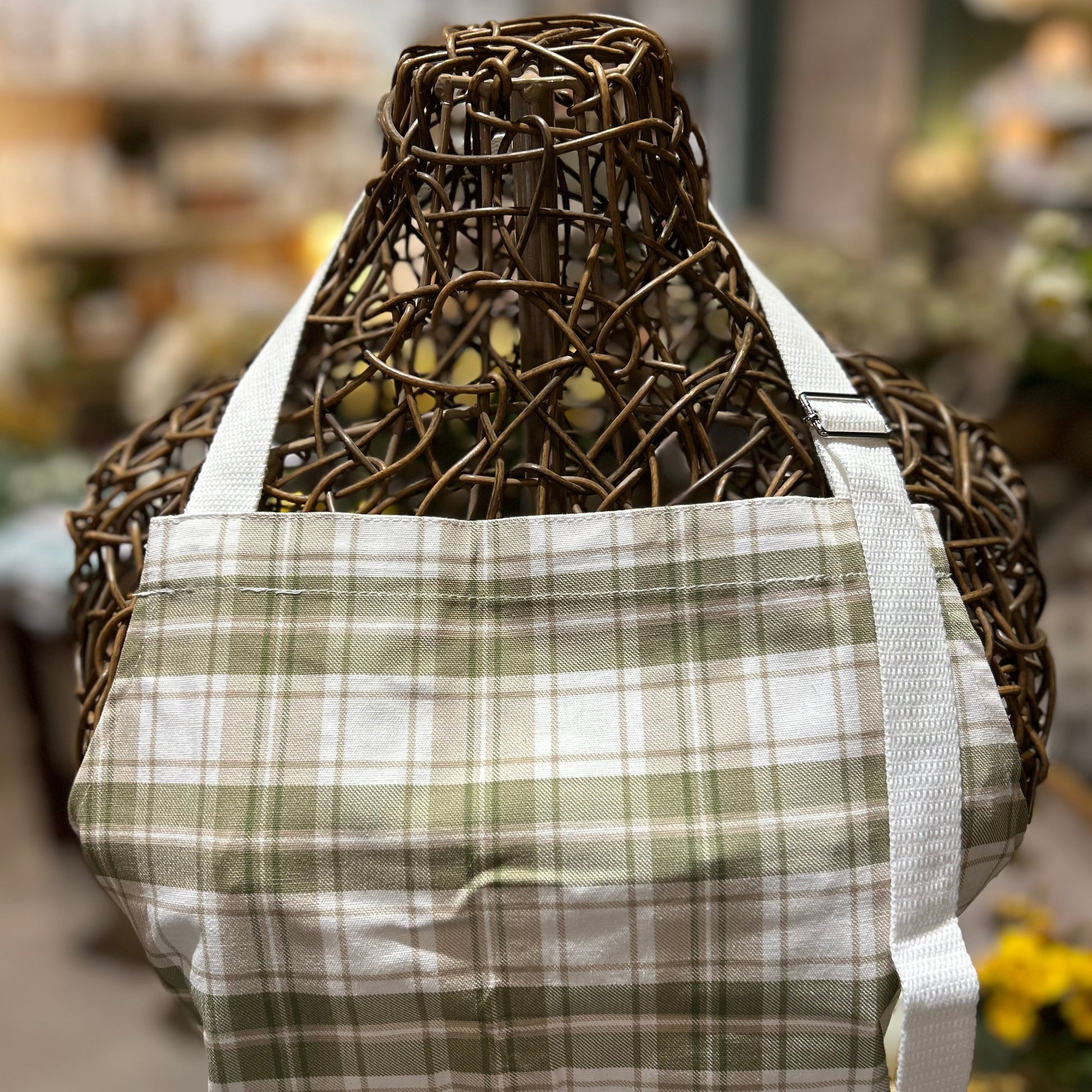 Green Plaid Apron - Room and Porch 