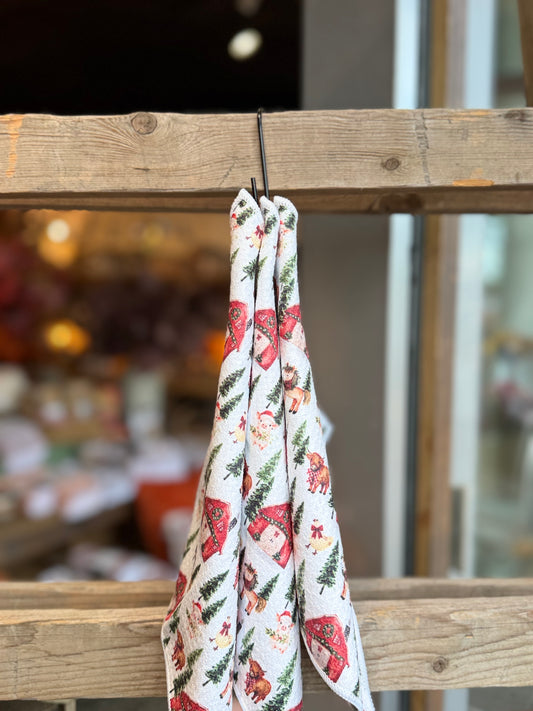 Mable's Christmas Barn - 2 Sided - Set of Dishcloths