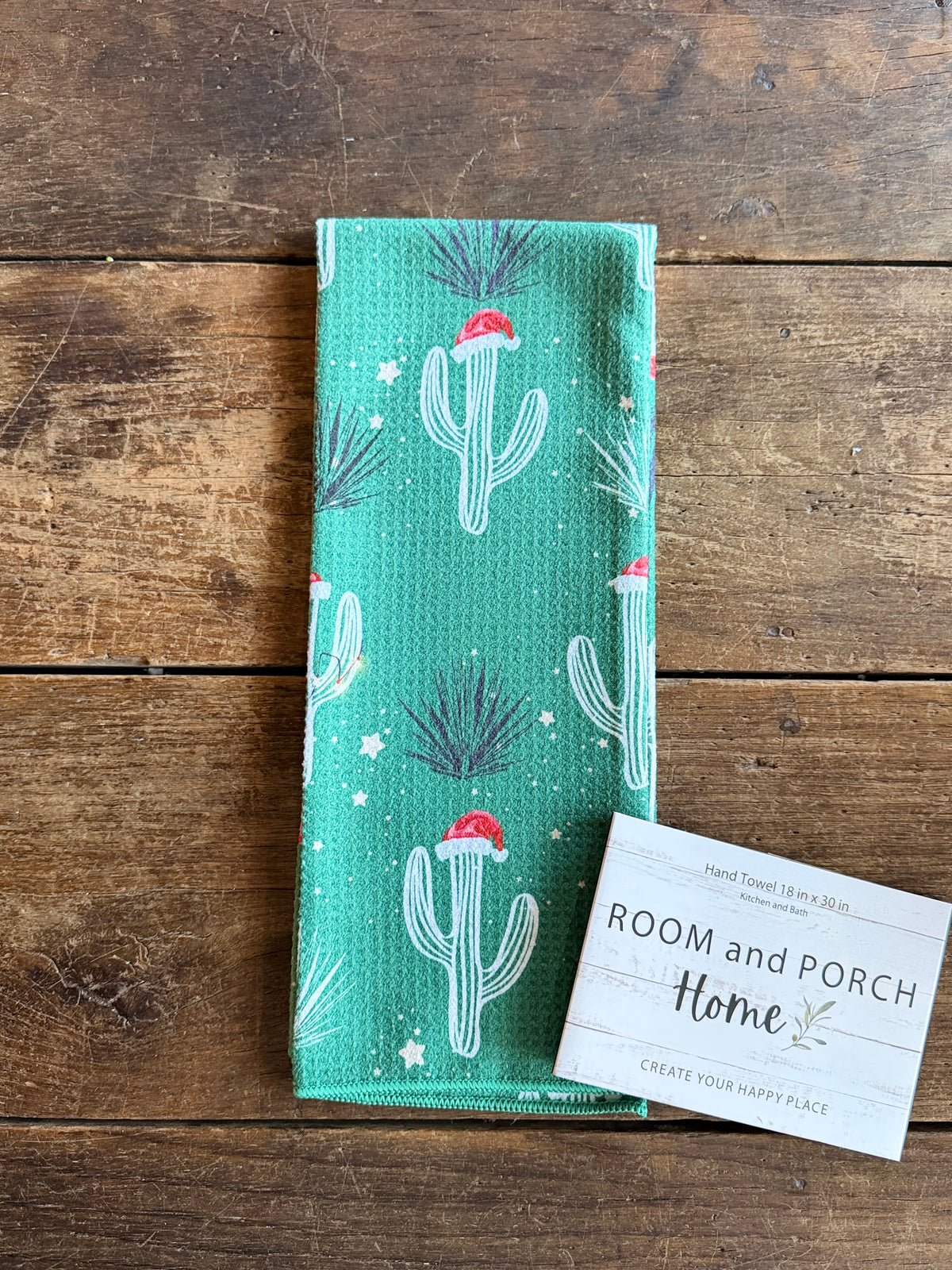 Christmas Cactus - Double Sided - Hand Towel