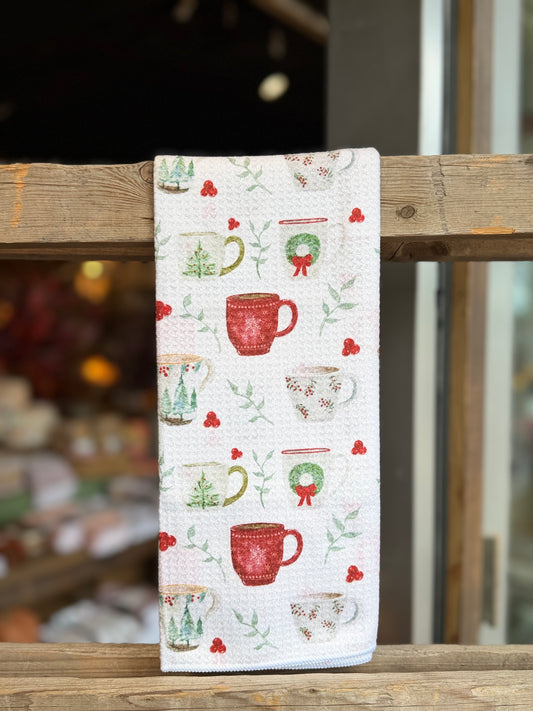 Christmas Mugs - Double Sided - Hand Towel - Room and Porch 