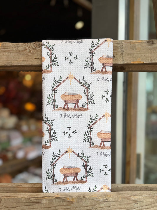 O' Holy Night - Double Sided - Hand Towel