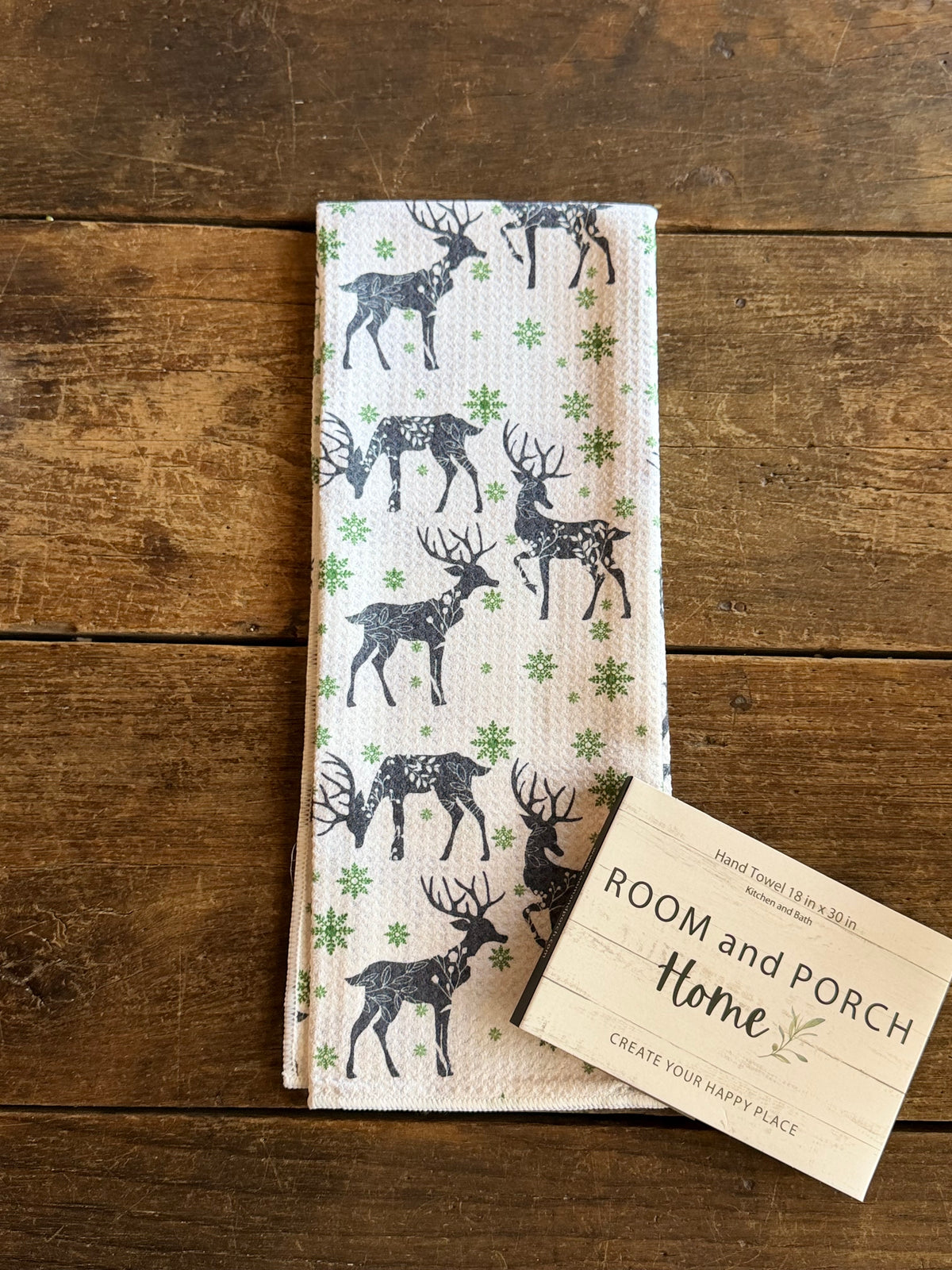 Winter Deer - Double Sided - Hand Towel