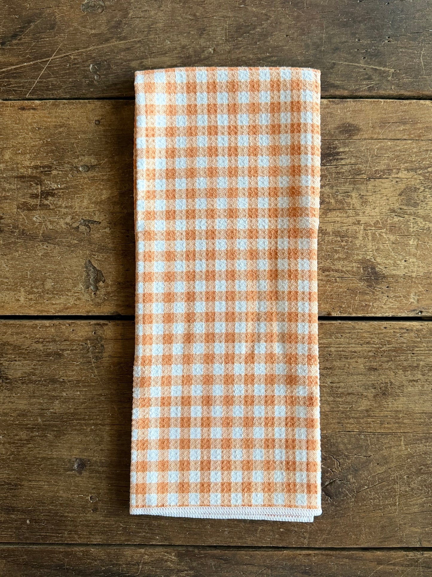 Pumpkin Pie Gingham - Double Sided - Hand Towel