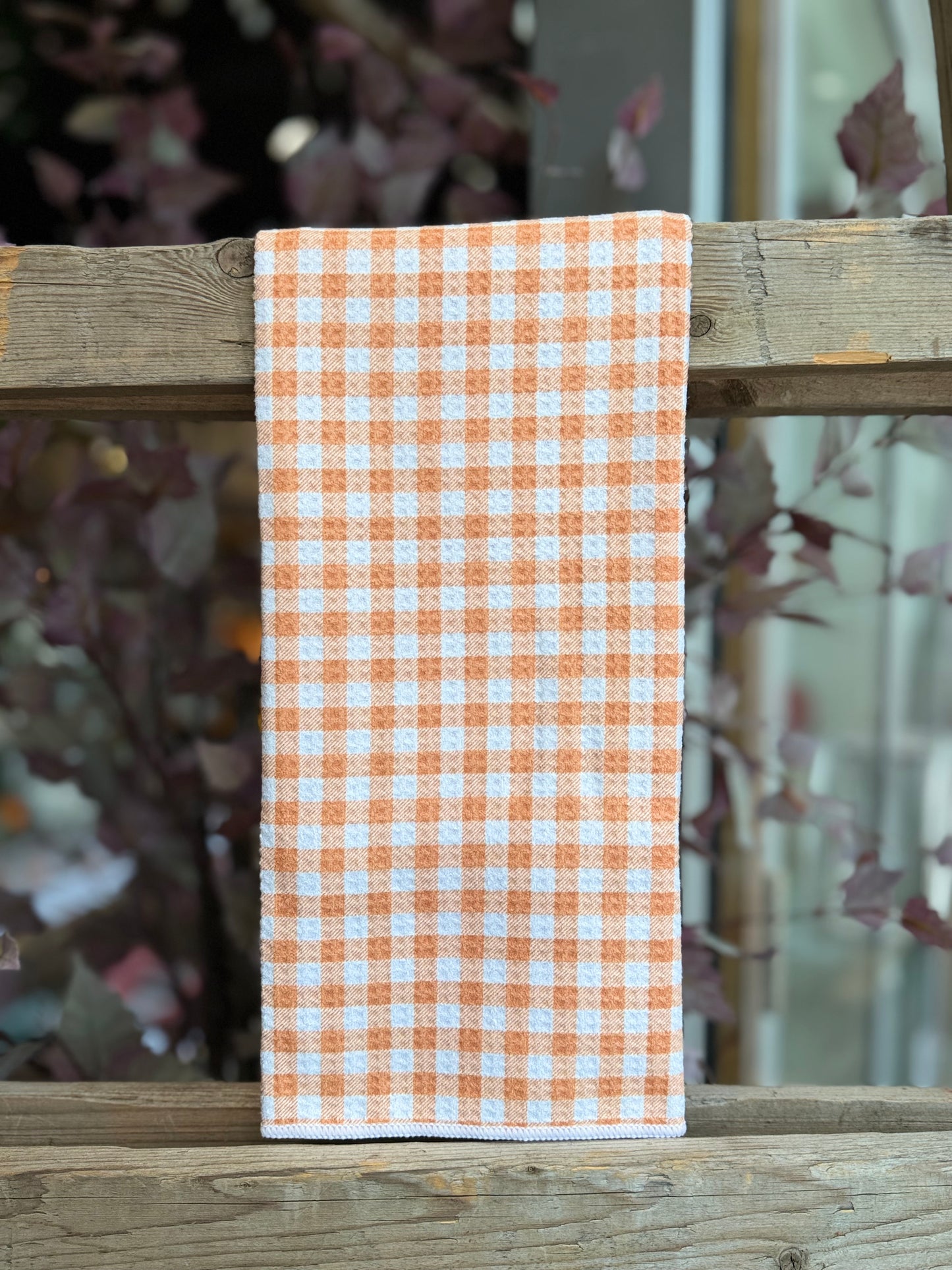 Pumpkin Pie Gingham - Double Sided - Hand Towel