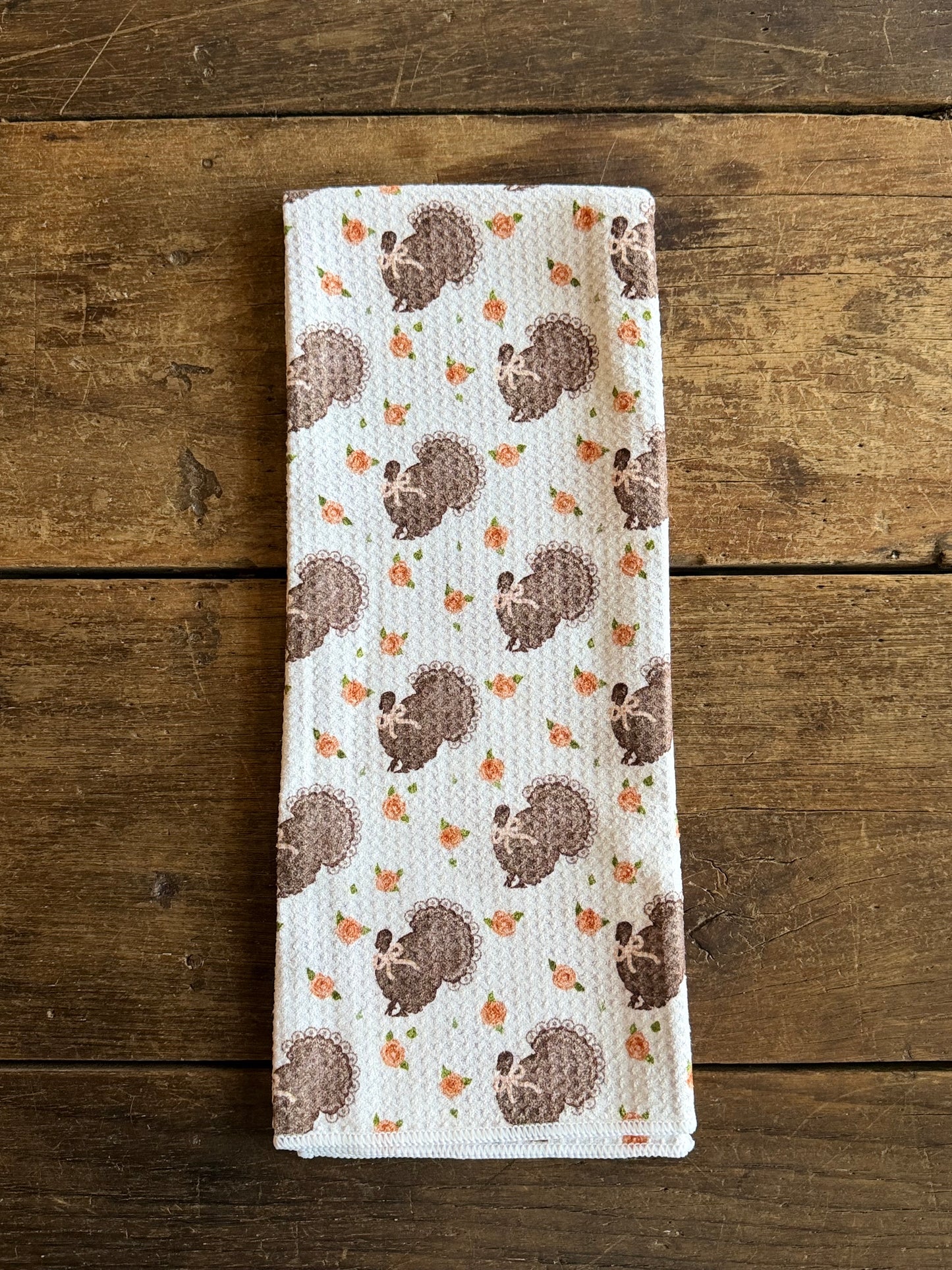Turkey Rose Cottage- Double Sided - Hand Towel