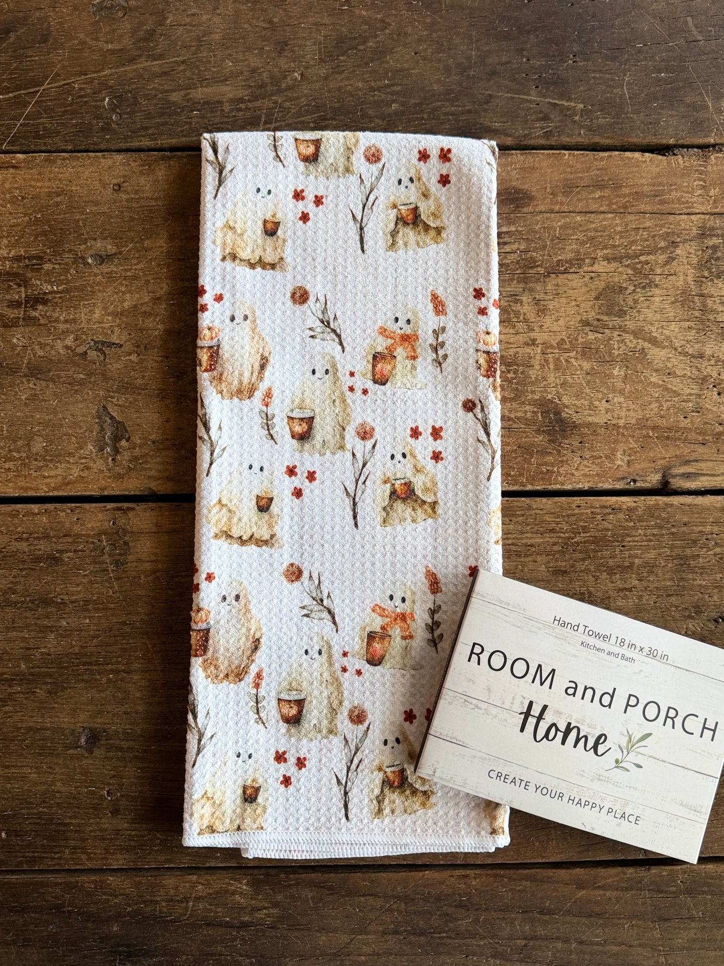 Coffee Ghosts - Double Sided - Hand Towel