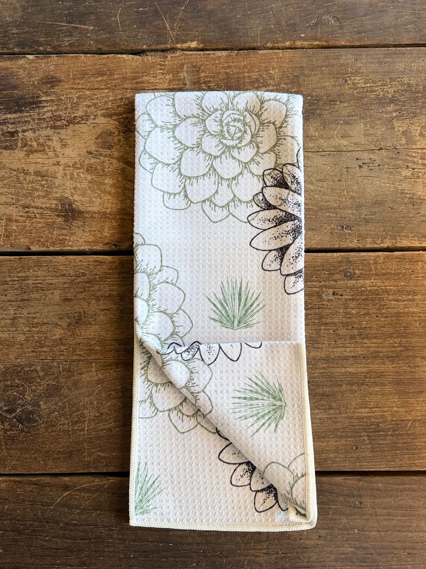 Sedona Succulent - Double Sided- Hand Towel