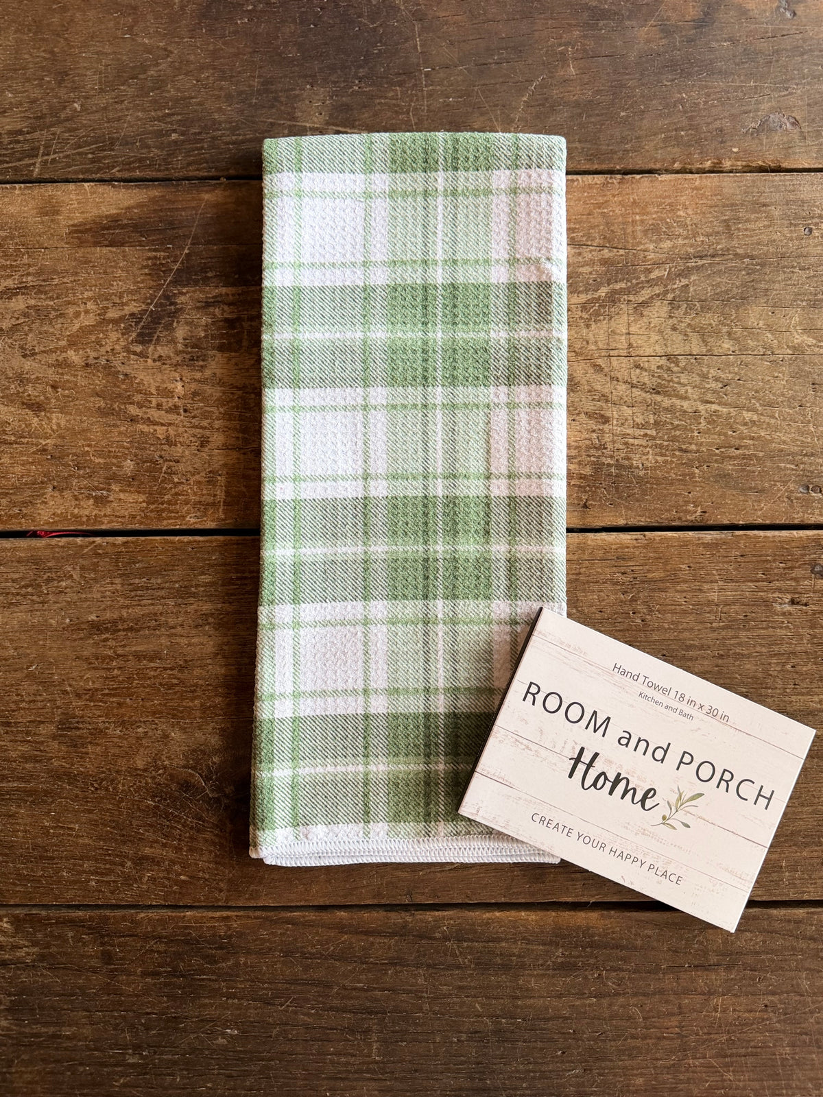 Holiday Green Plaid - Double Sided - Hand Towel