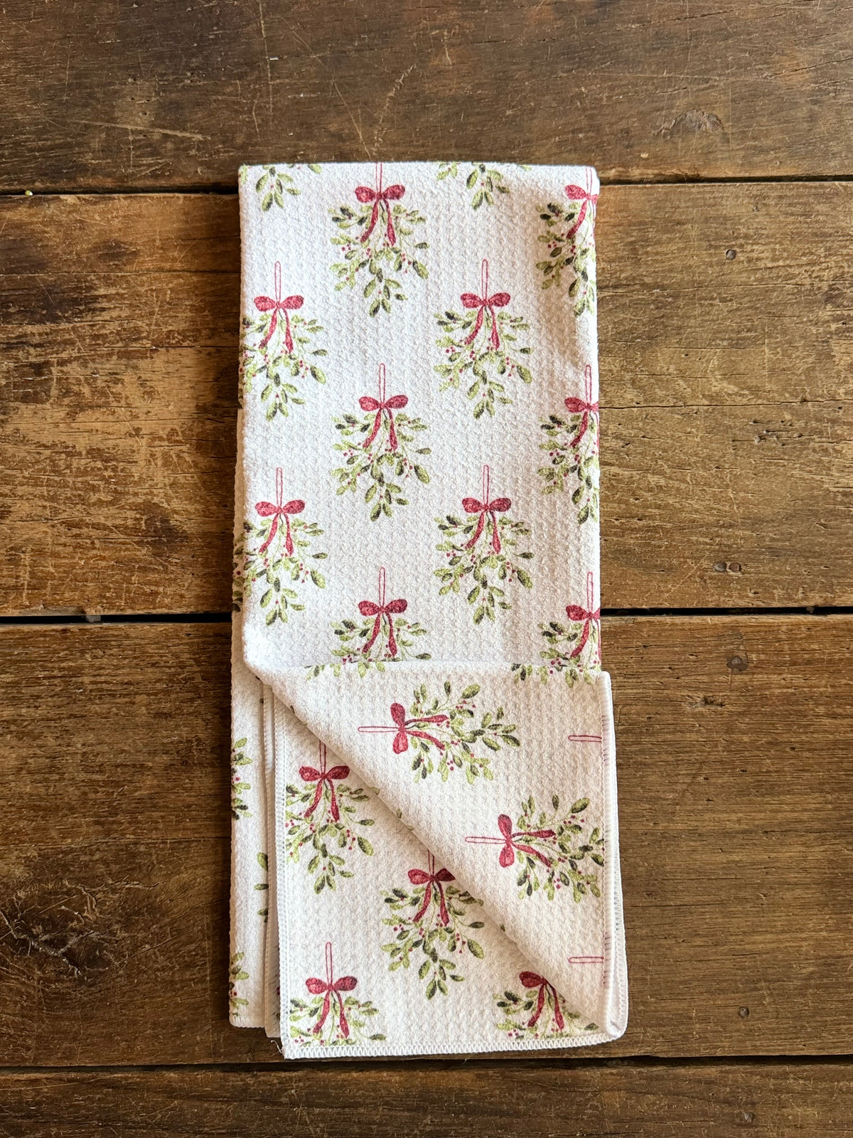 Mistletoe Kisses - Double Sided - Hand Towel