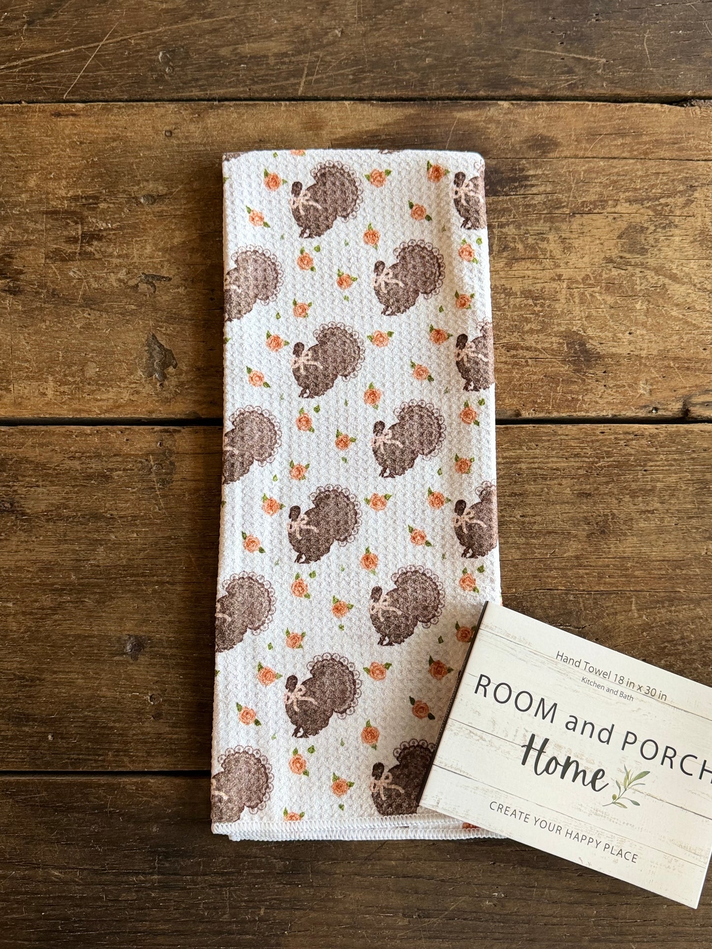 Turkey Rose Cottage- Double Sided - Hand Towel