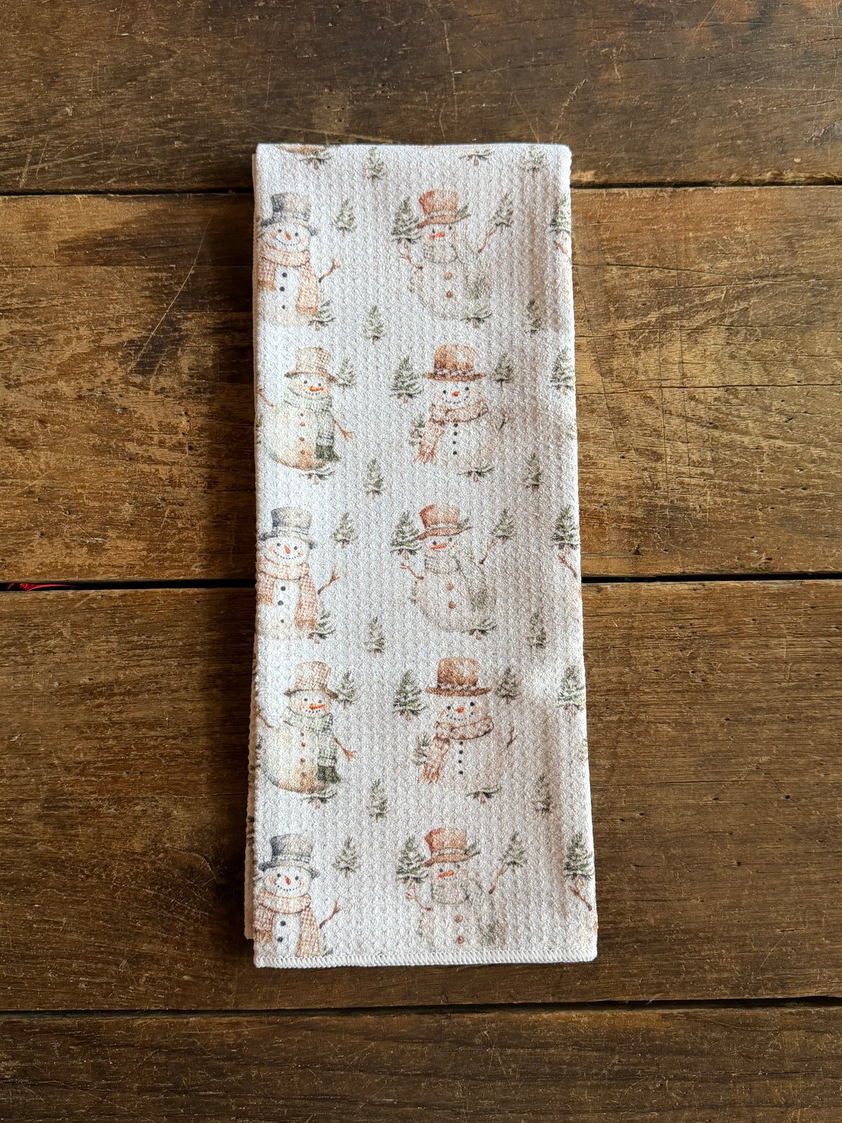 Woodland Snowmen - Double Sided - Hand Towel