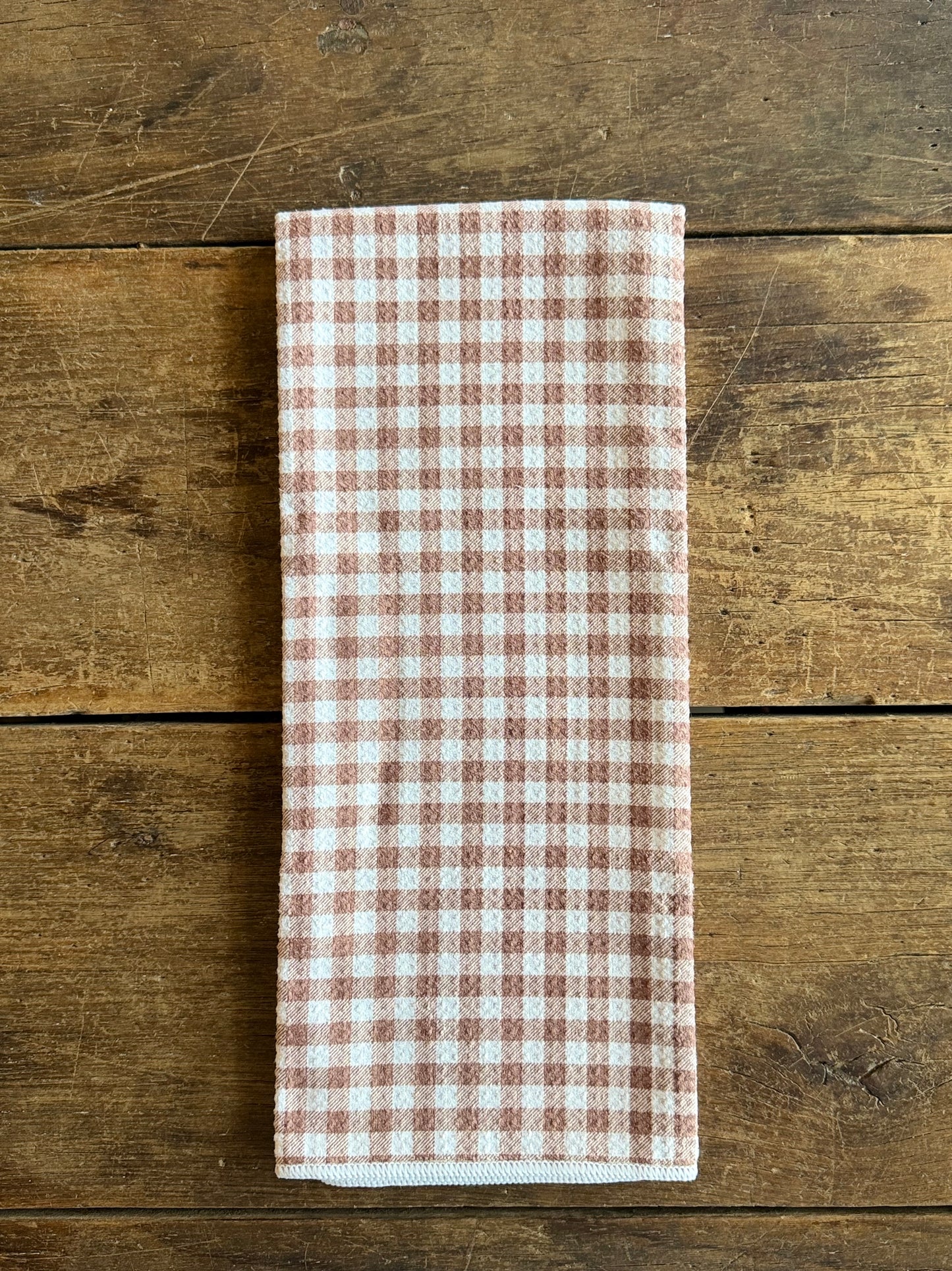 Harvest Truffle Gingham- Double Sided - Hand Towel