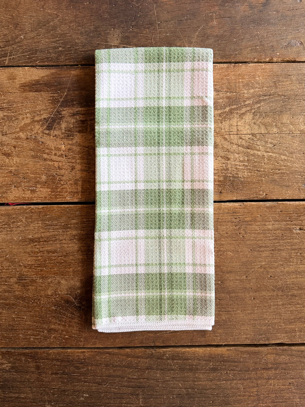 Holiday Green Plaid - Double Sided - Hand Towel