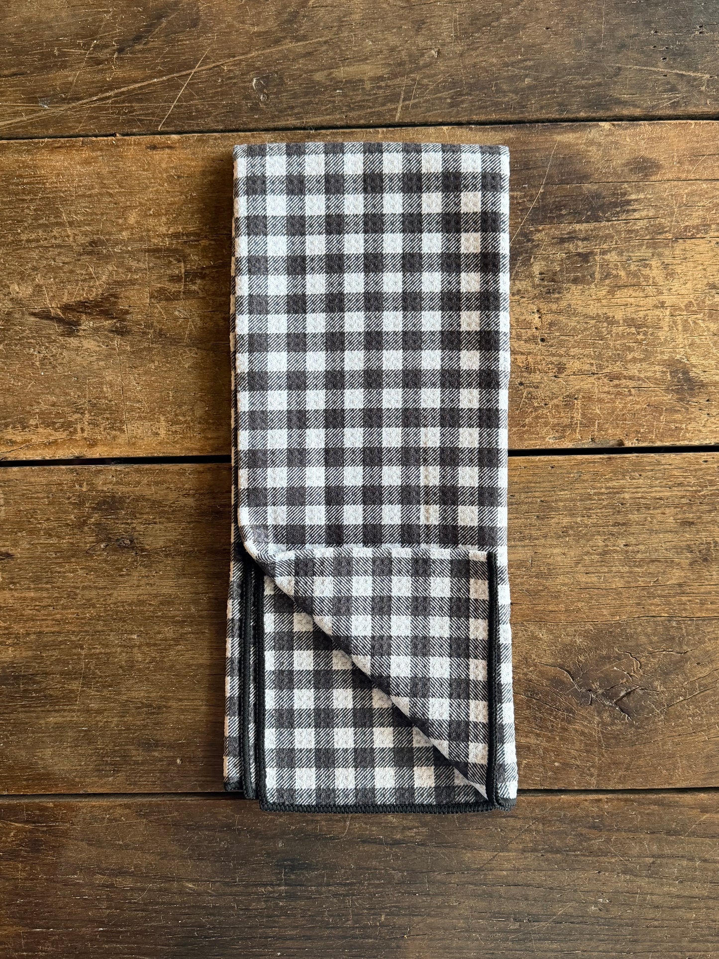 Black Gingham - Double Sided - Hand Towel