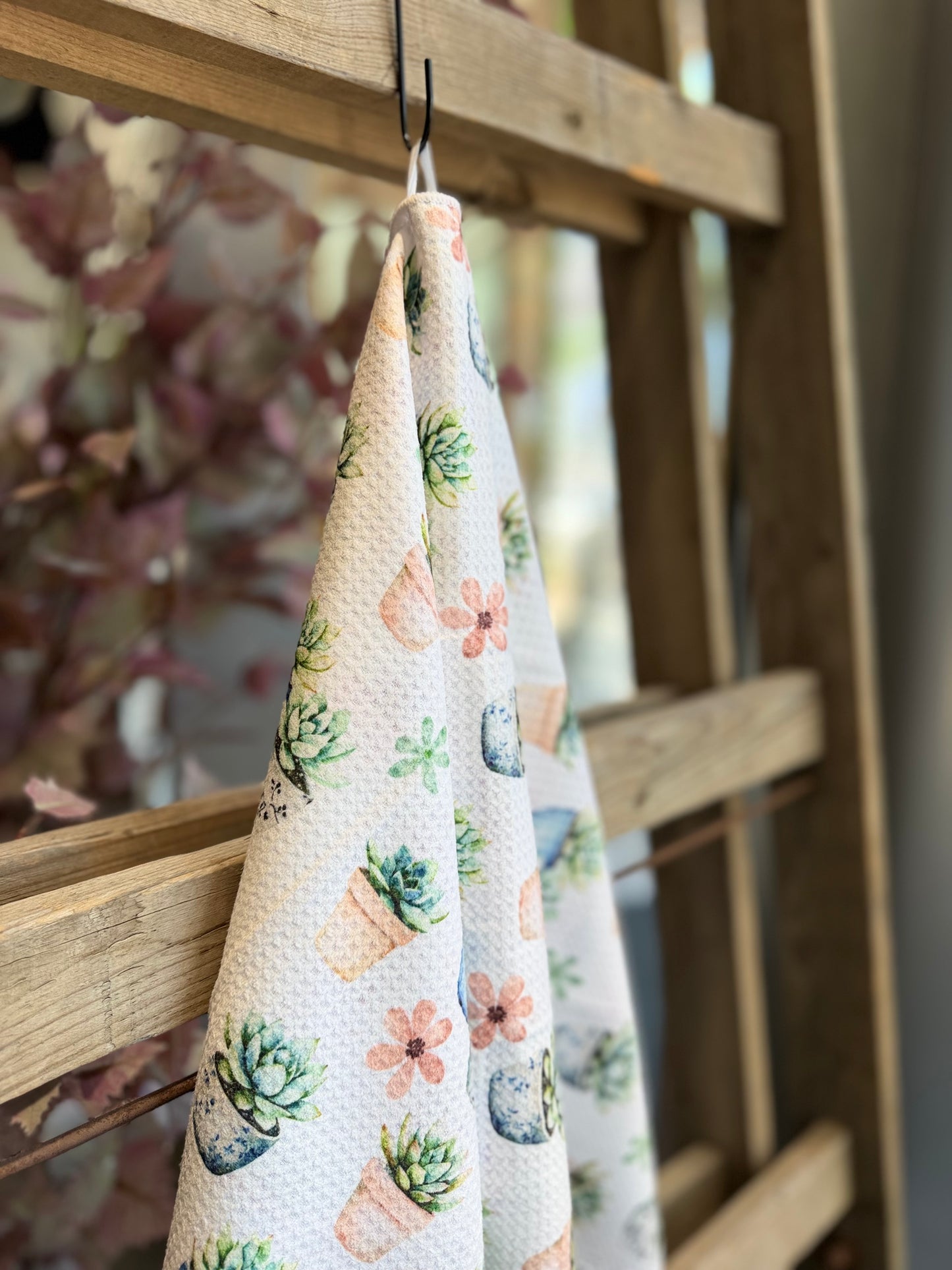 Succulent Garden - Double Sided - Hand Towel