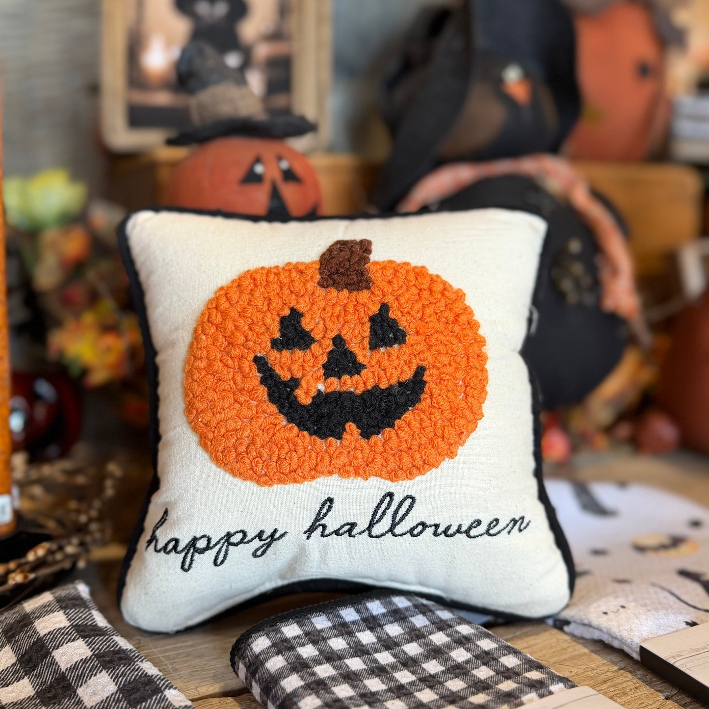 Happy Halloween Pumpkin Pillow