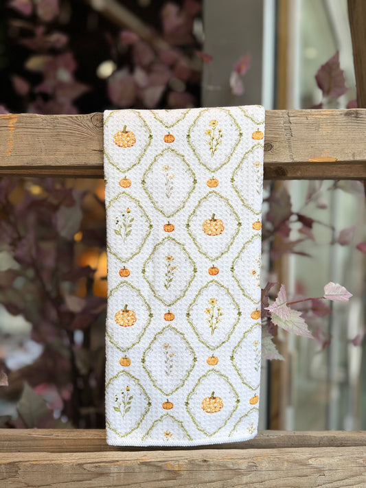 Pumpkin Meadow- Double Sided - Hand Towel