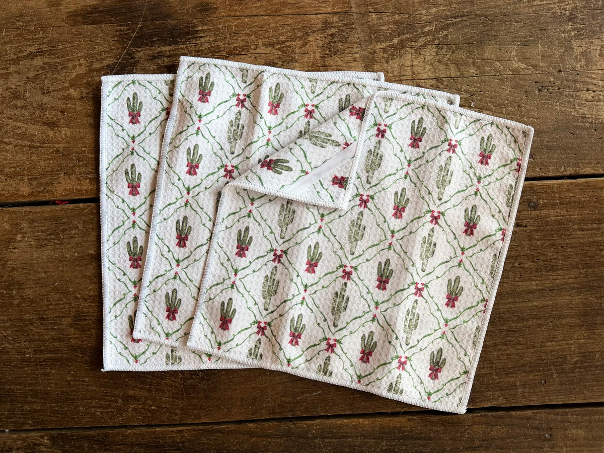 Saguaro & Holly - 2 Sided - Set of 3 Dishcloths