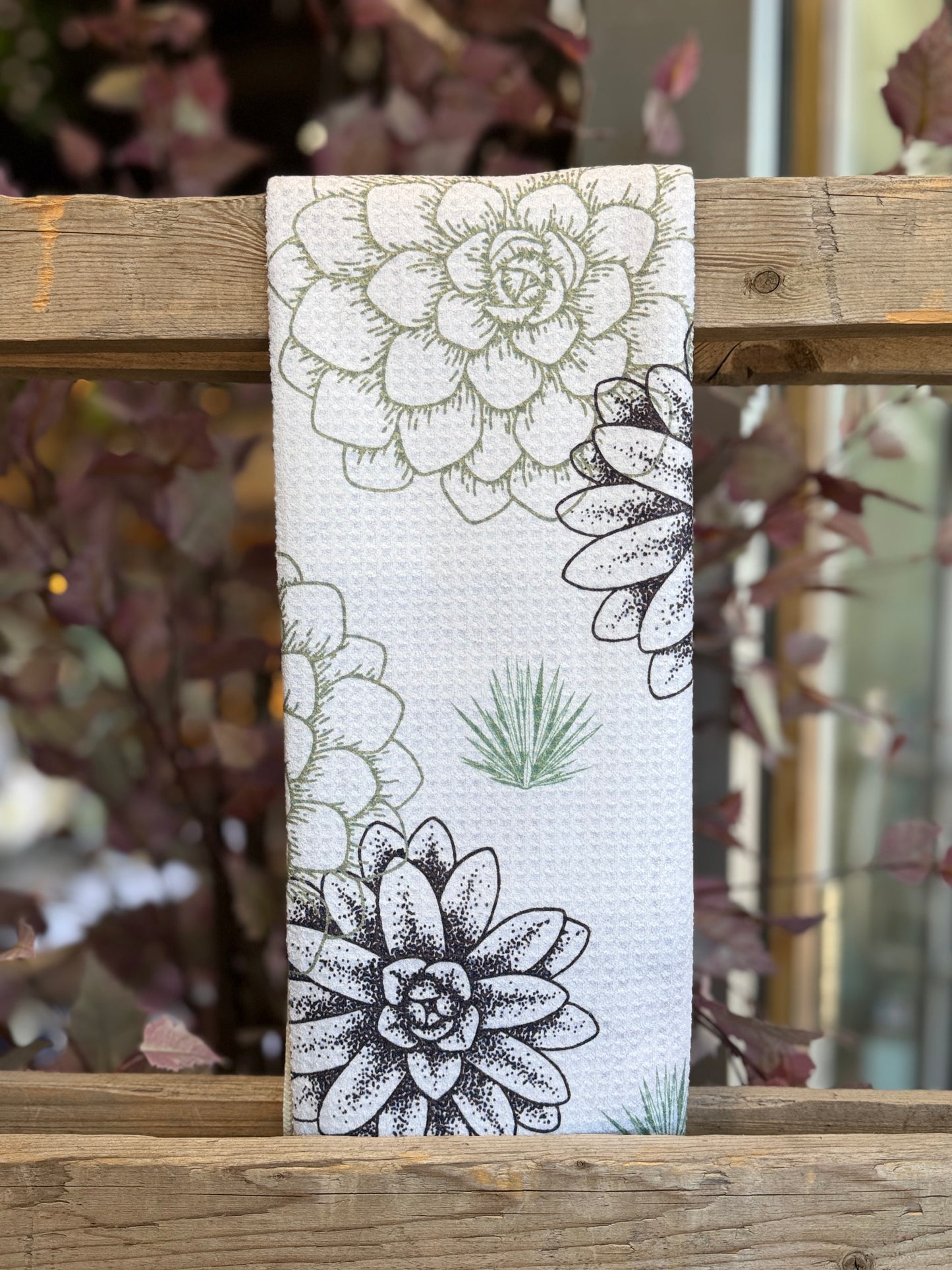 Sedona Succulent - Double Sided- Hand Towel