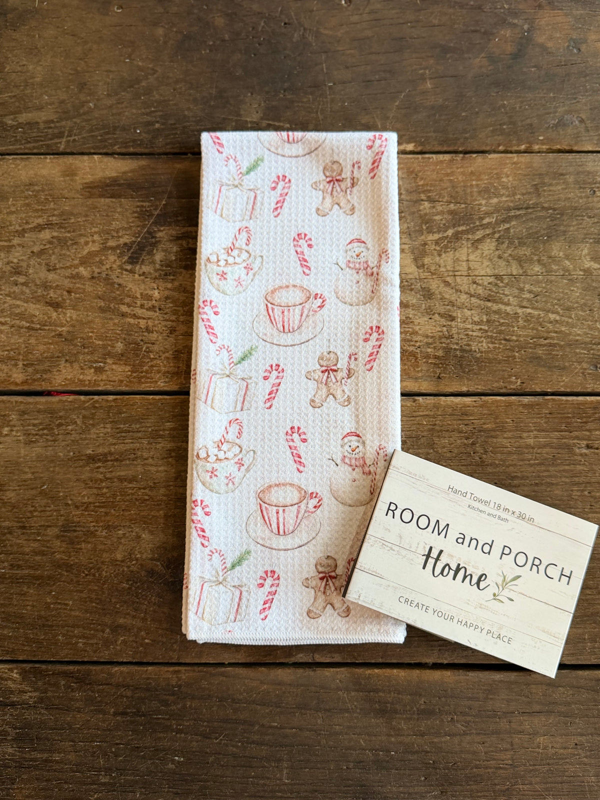 Candy Cane Lane - Double Sided - Hand Towel