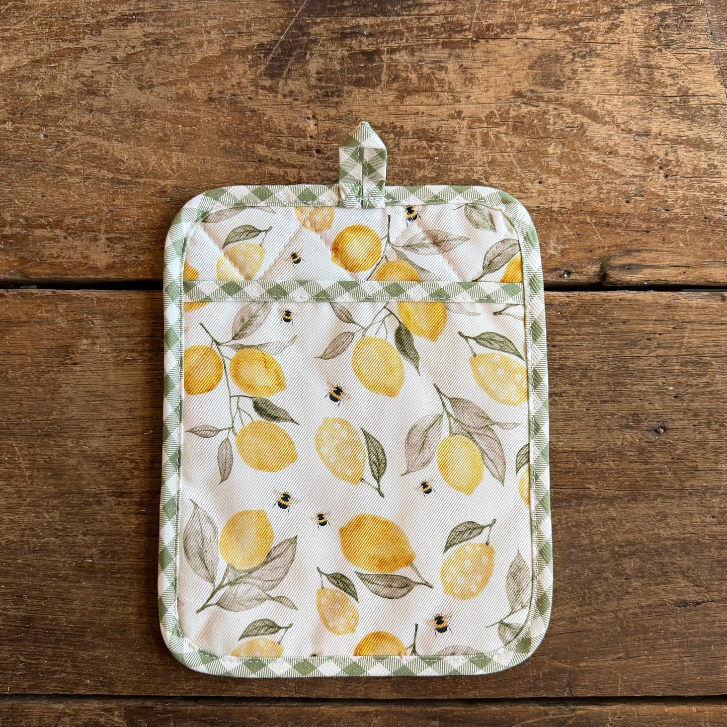 Lemons & Bees Pocket Oven Mitt