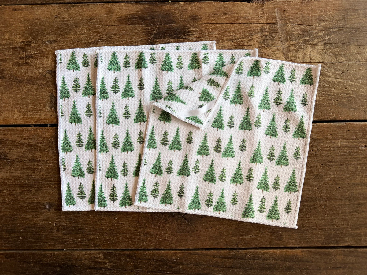 Among The Pines - 2 Sided - Set of 3 Dishcloths