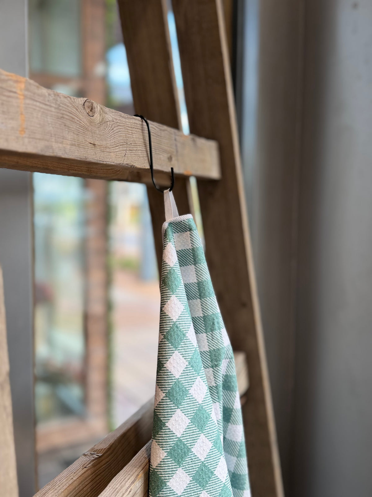 Blue Spruce Gingham - Double Sided - Hand Towel - Room and Porch 