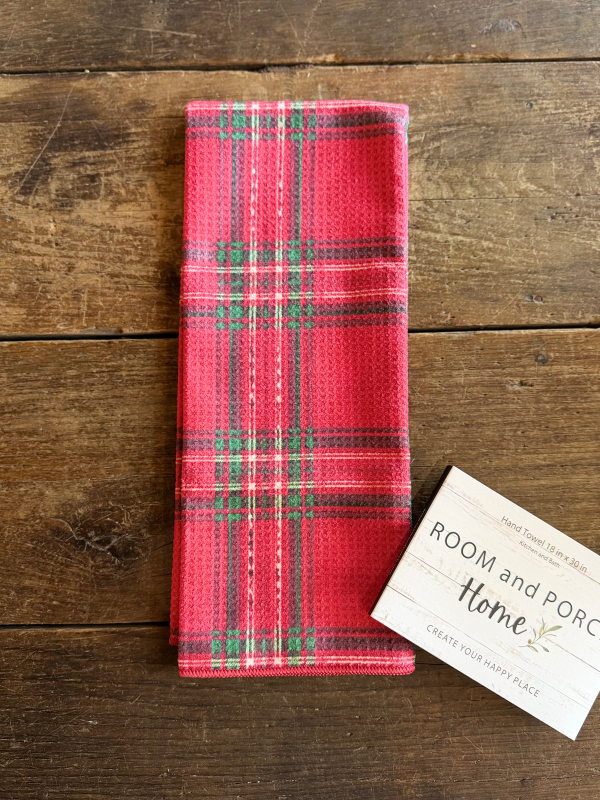 Tidings and Tartan - Double Sided - Hand Towel